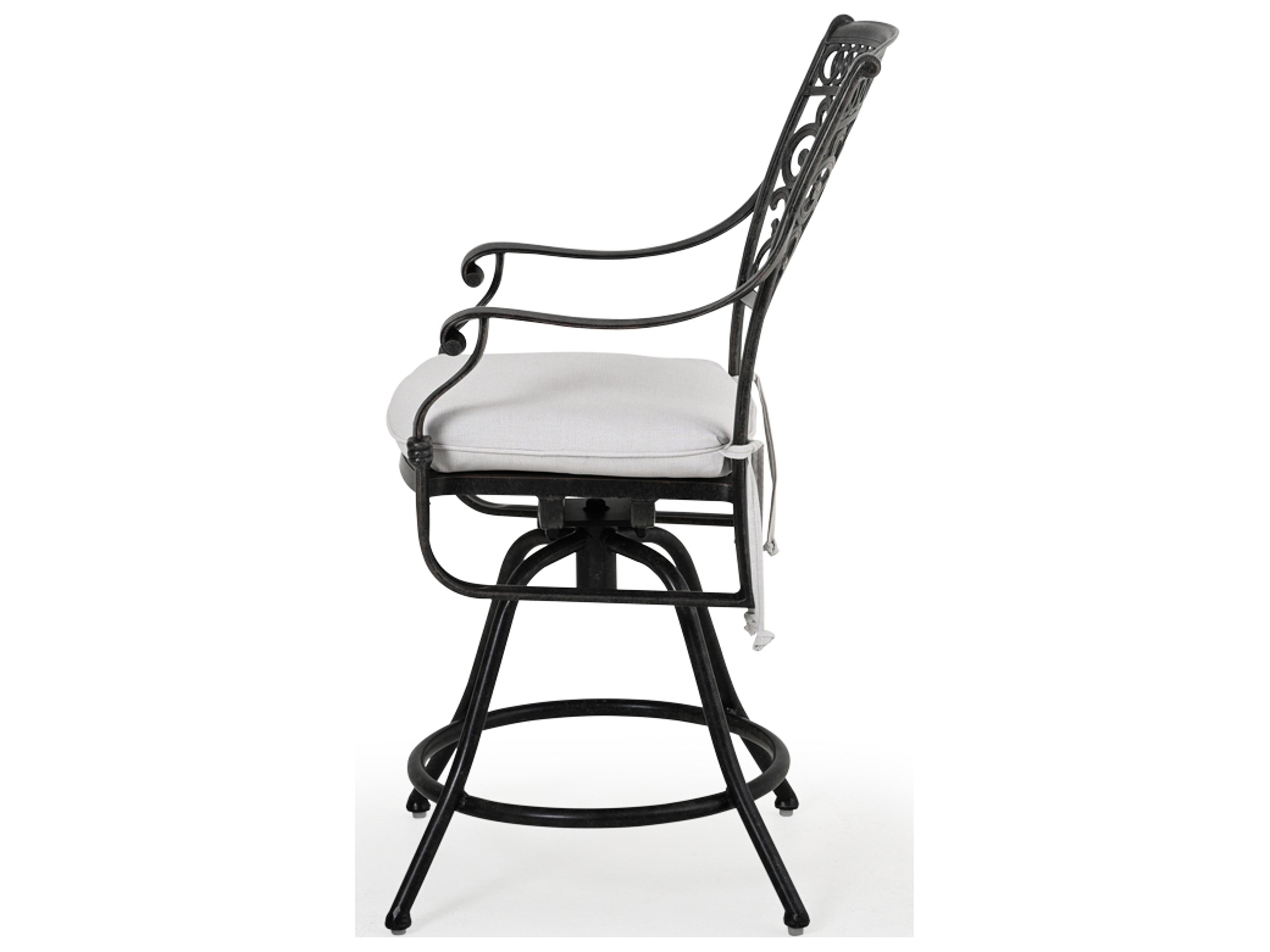 Watermark Living Dauphine Cast Aluminum Swivel Counter Height Stool