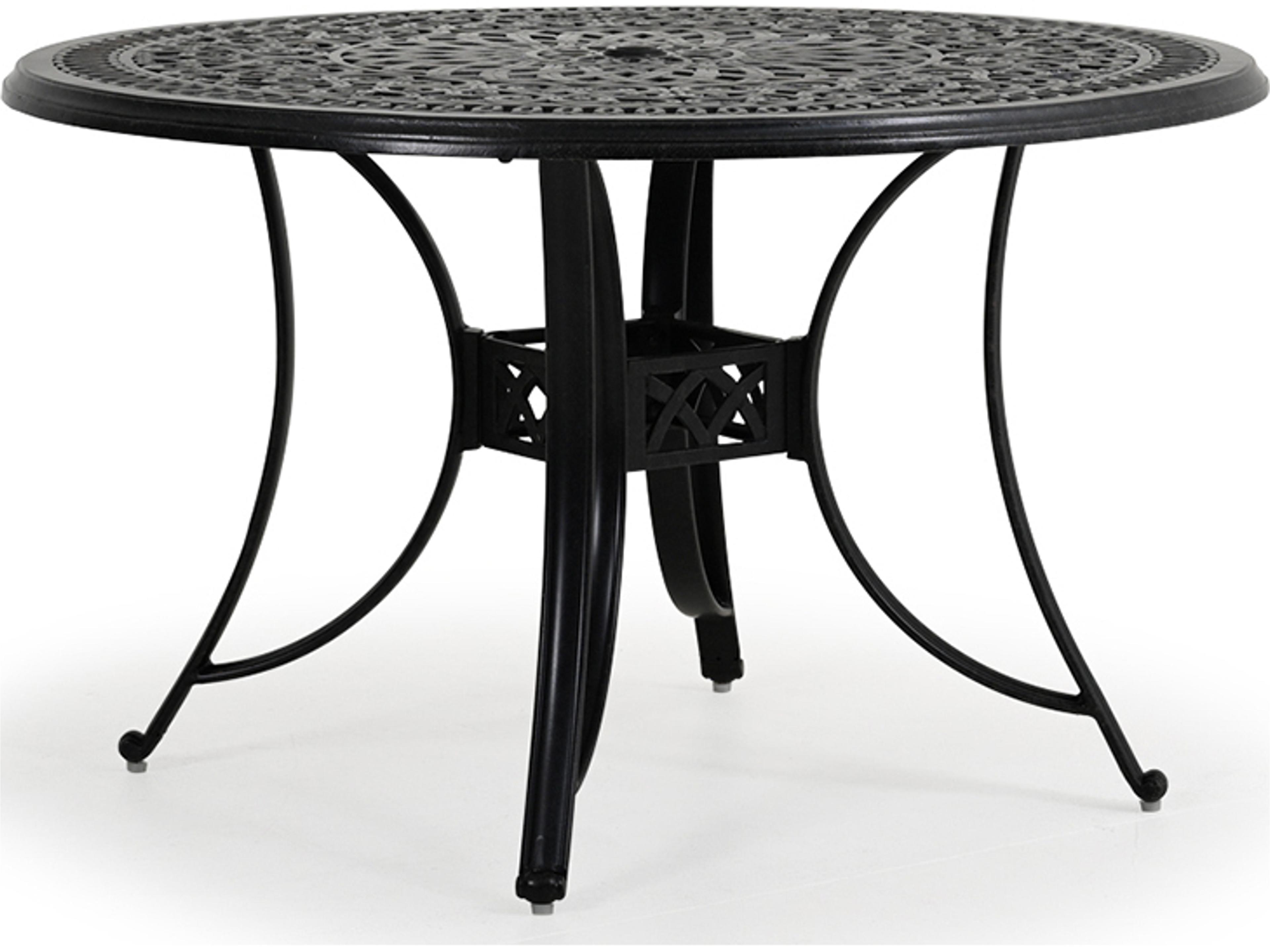 Dauphine Cast Aluminum Round Outdoor Patio Dining Table