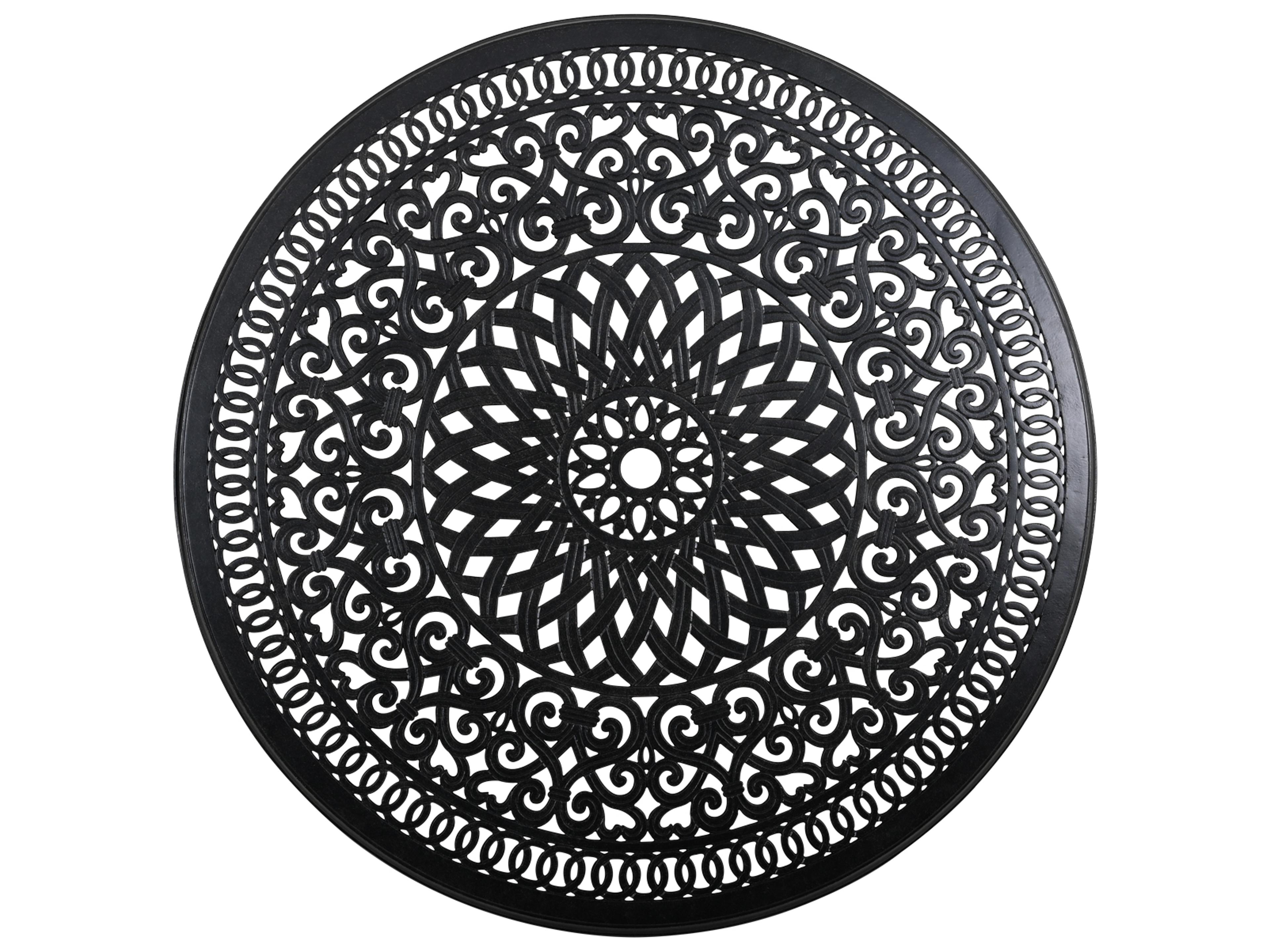 Watermark Living Dauphine Cast Aluminum Round Outdoor Patio Dining Table