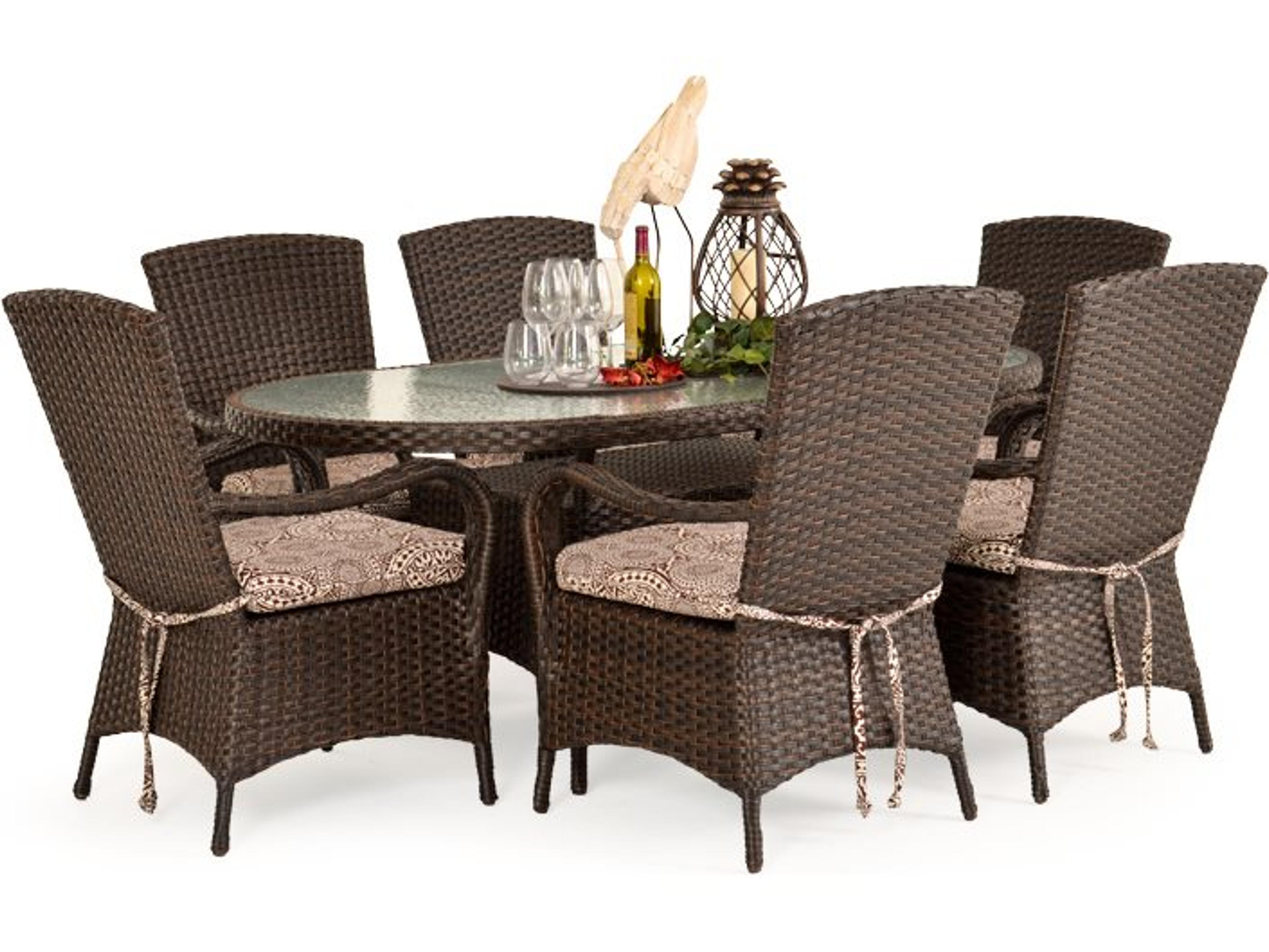 Alexandria Wicker Outdoor Patio Dining Set
