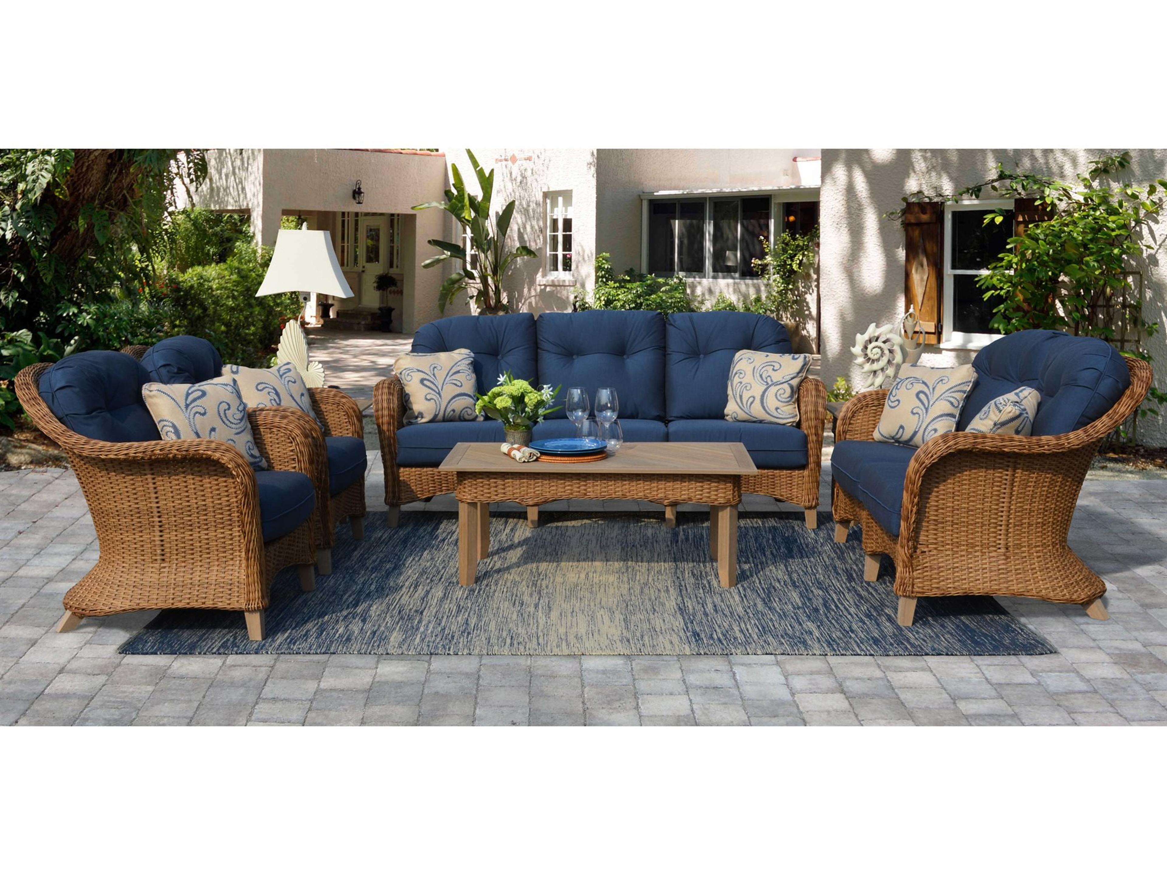 Edenton Wicker Patio Lounge Set