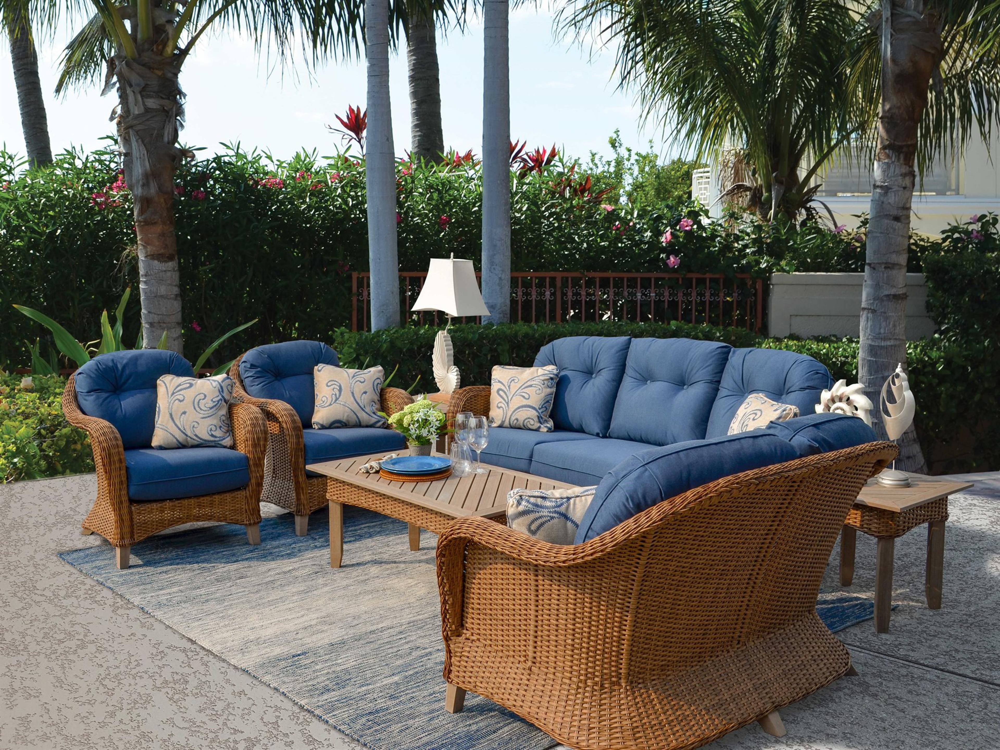 Edenton Wicker Outdoor Patio Lounge Set