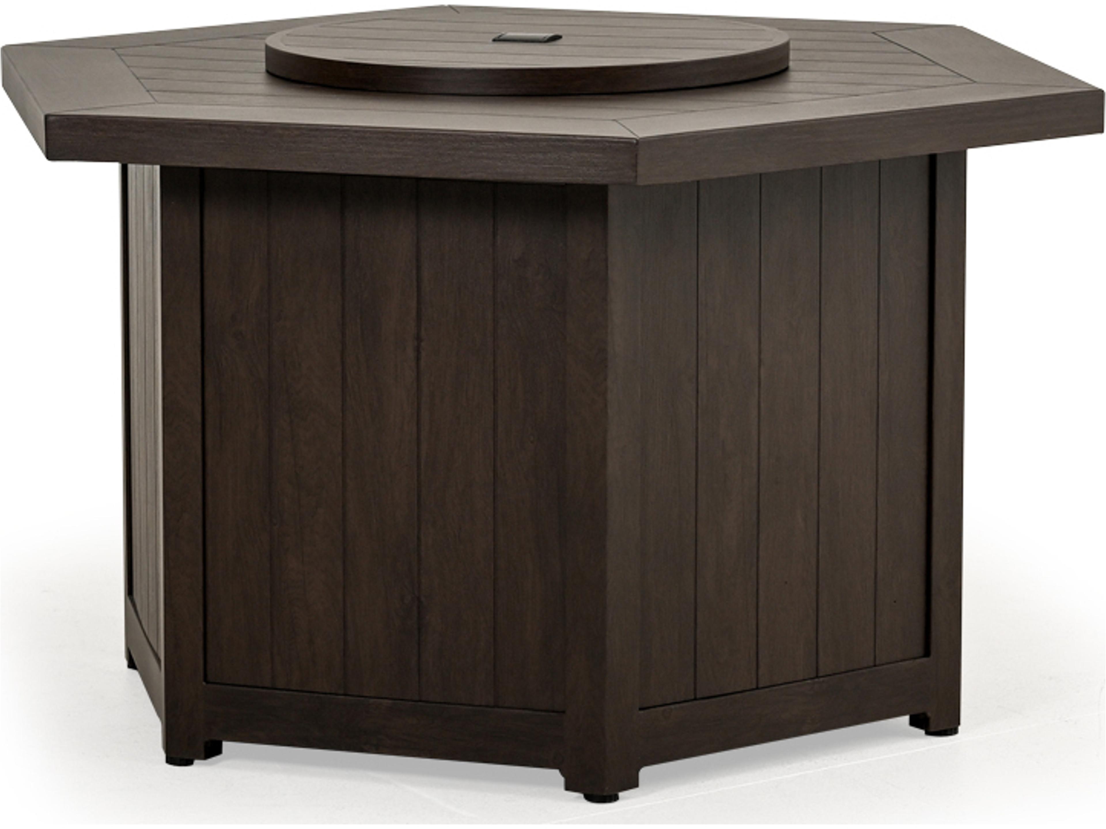 Laser Etched Fire Pits Hexagon Table