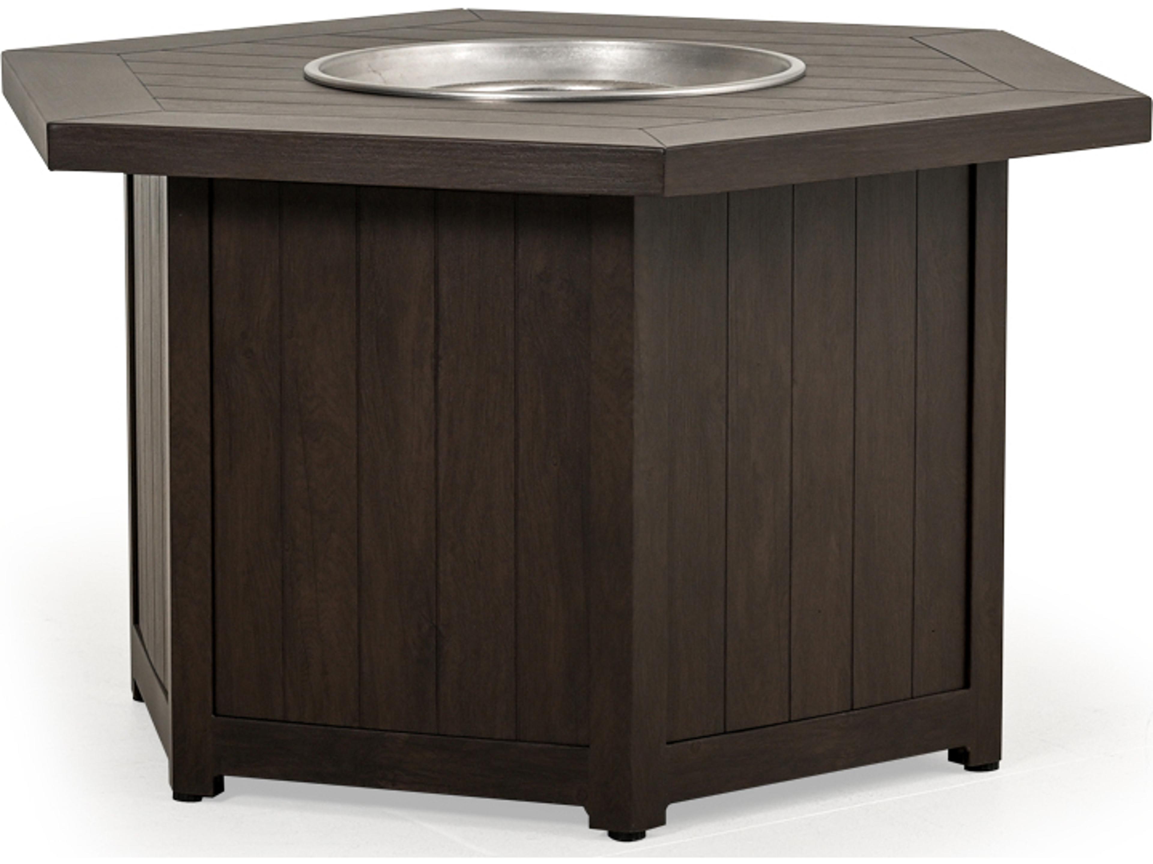 Watermark Living Laser Etched Fire Pits Hexagon Table