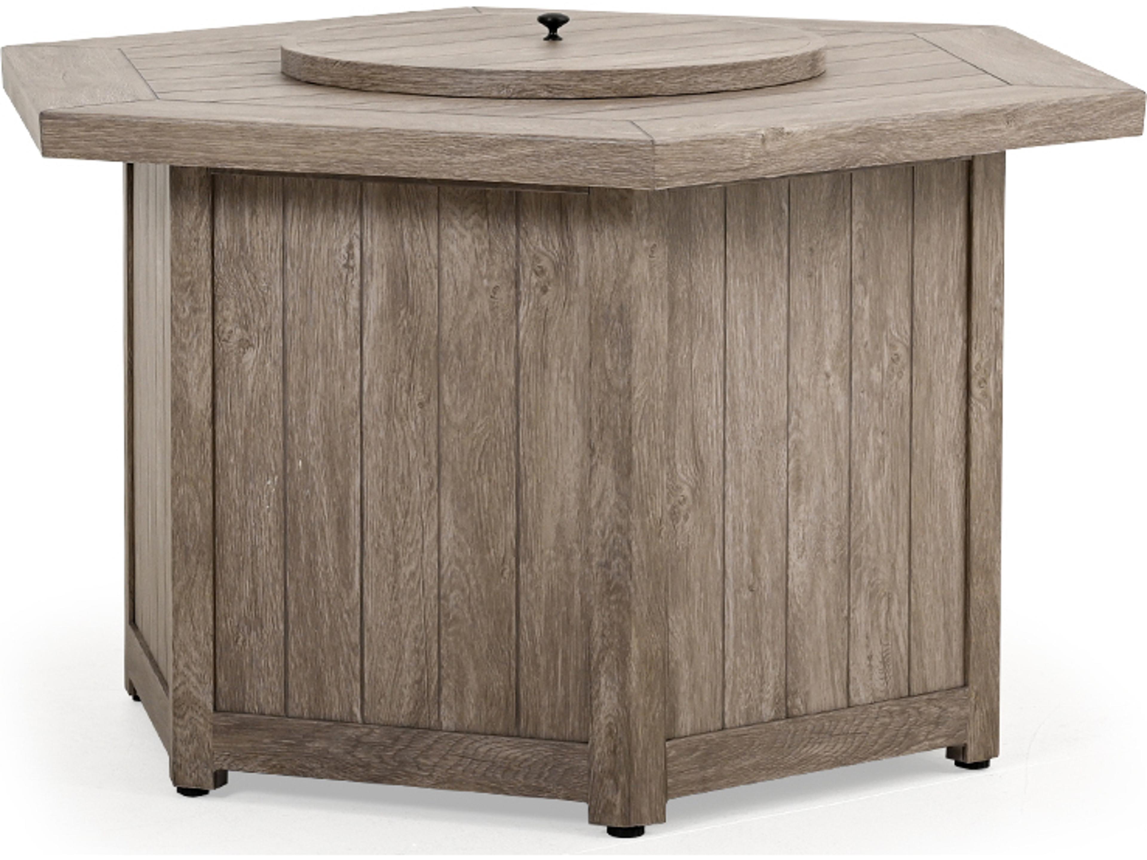 Watermark Living Laser Etched Fire Pits Hexagon Table