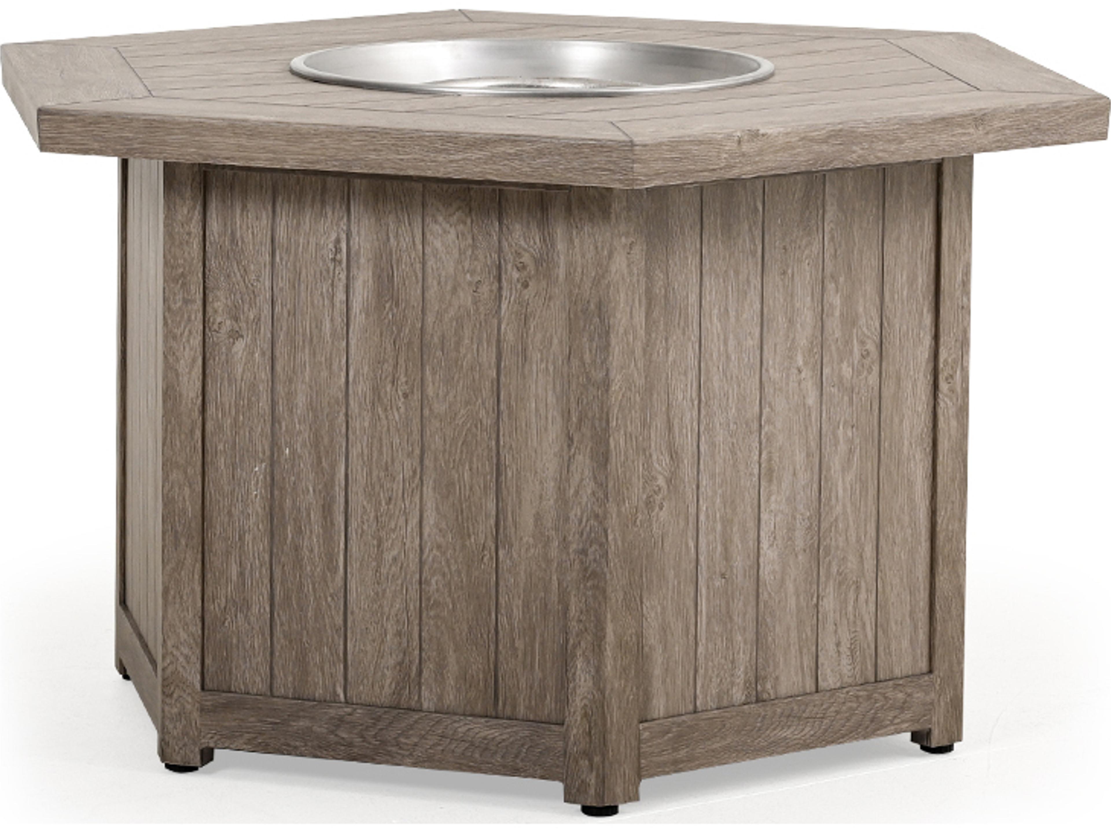 Watermark Living Laser Etched Fire Pits Hexagon Table