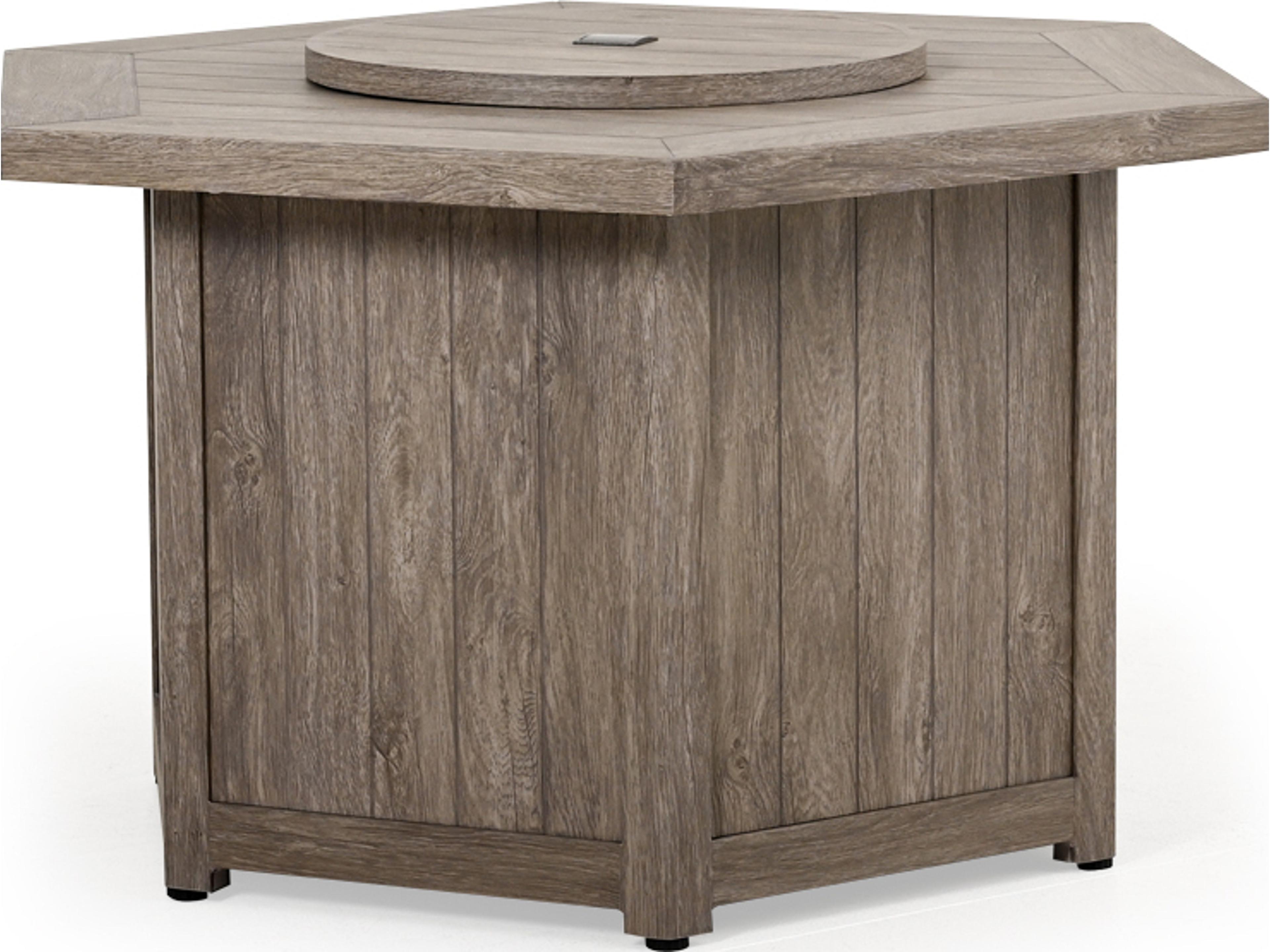 Watermark Living Laser Etched Fire Pits Hexagon Table