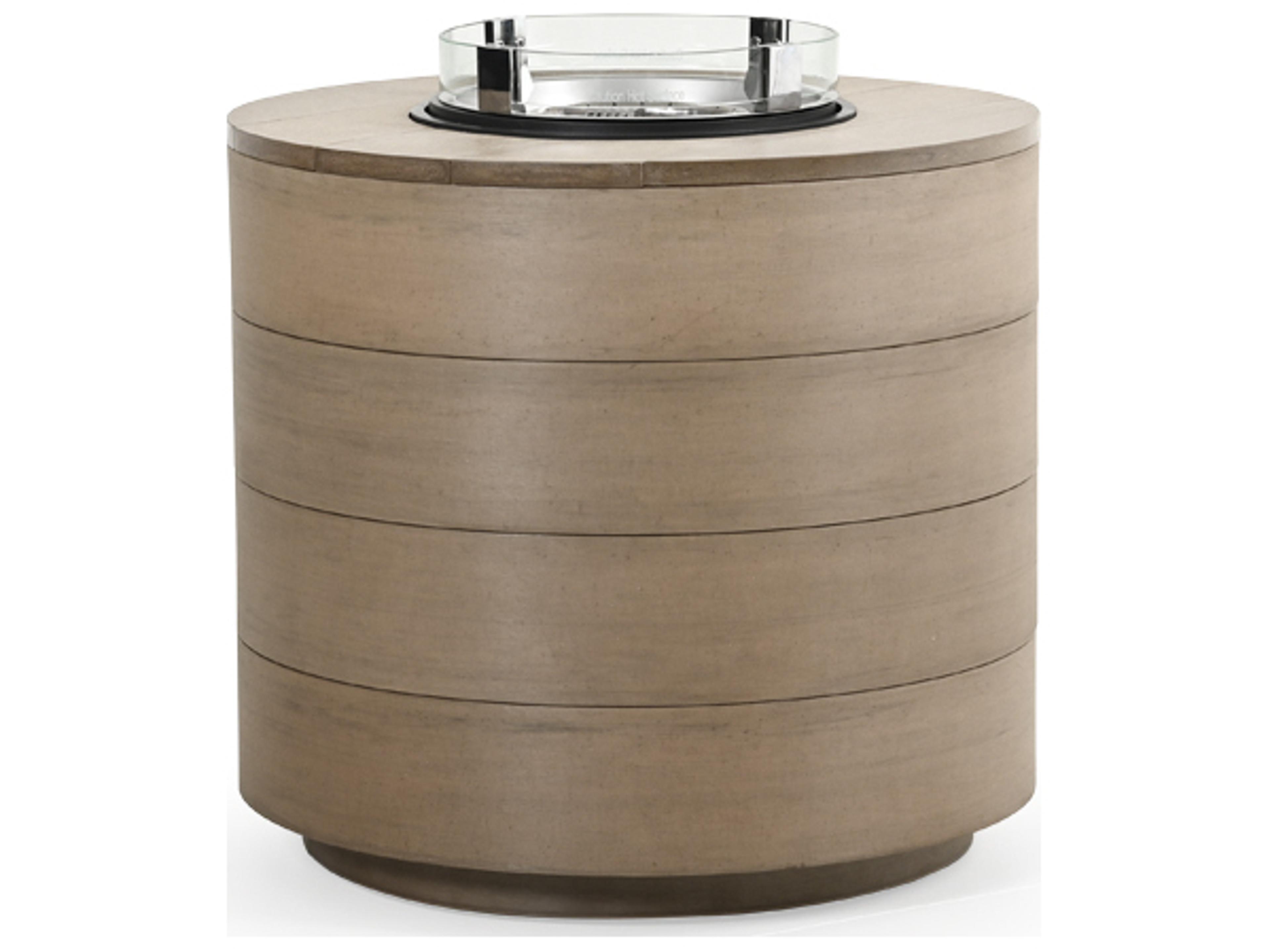 Watermark Living Miramar PoliSoul Round Outdoor Fire Pit Table