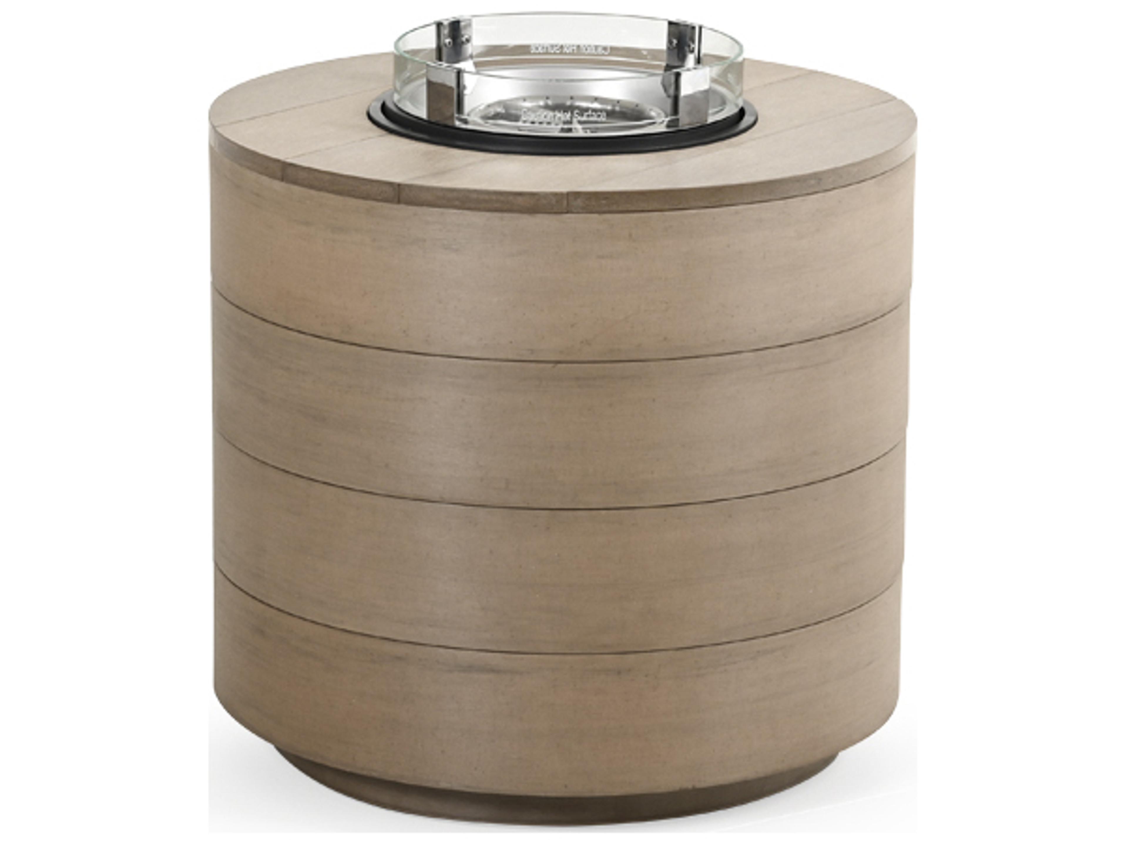 Watermark Living Miramar PoliSoul Round Outdoor Fire Pit Table