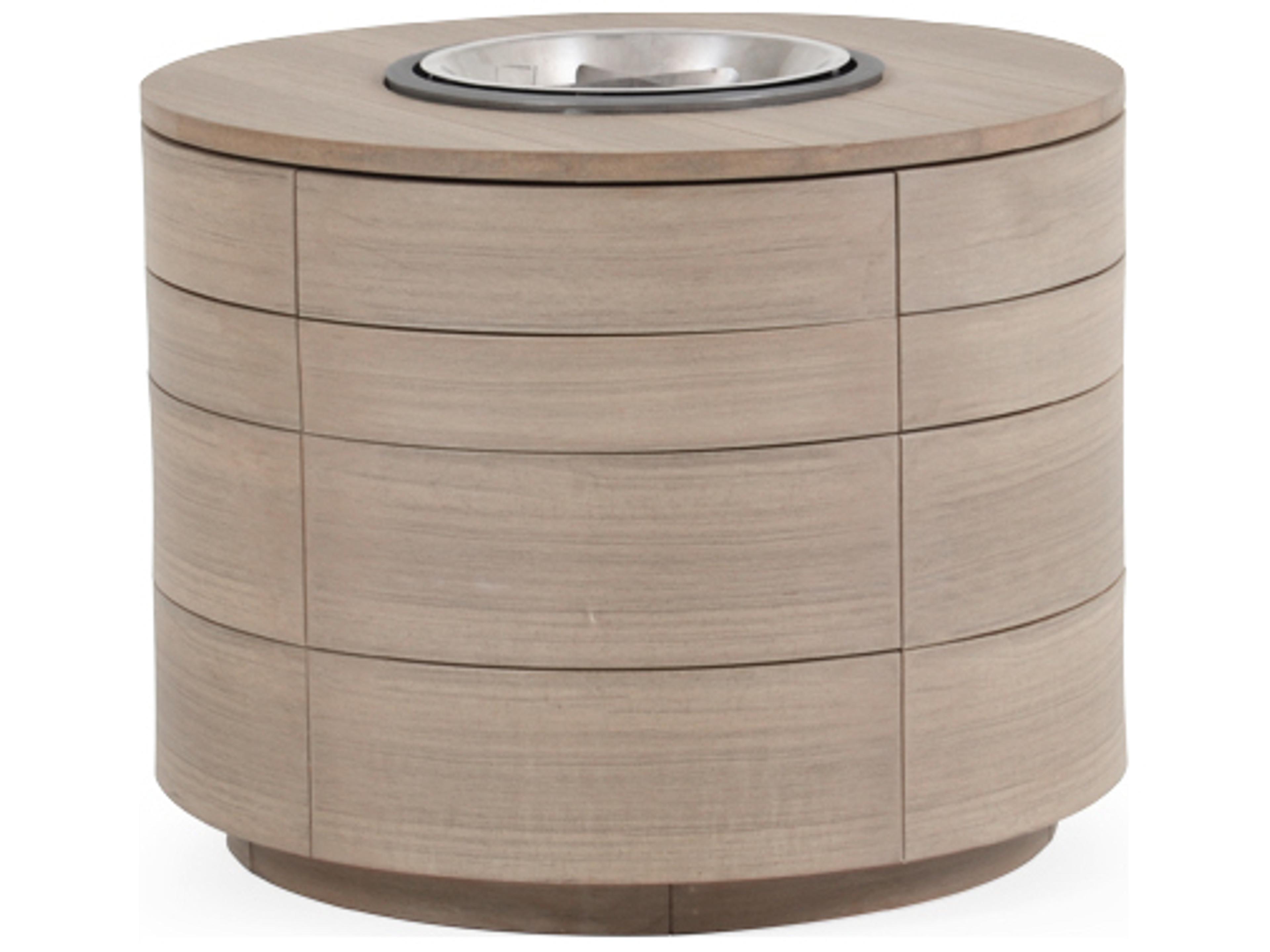 Watermark Living Miramar PoliSoul Round Outdoor Fire Pit Table