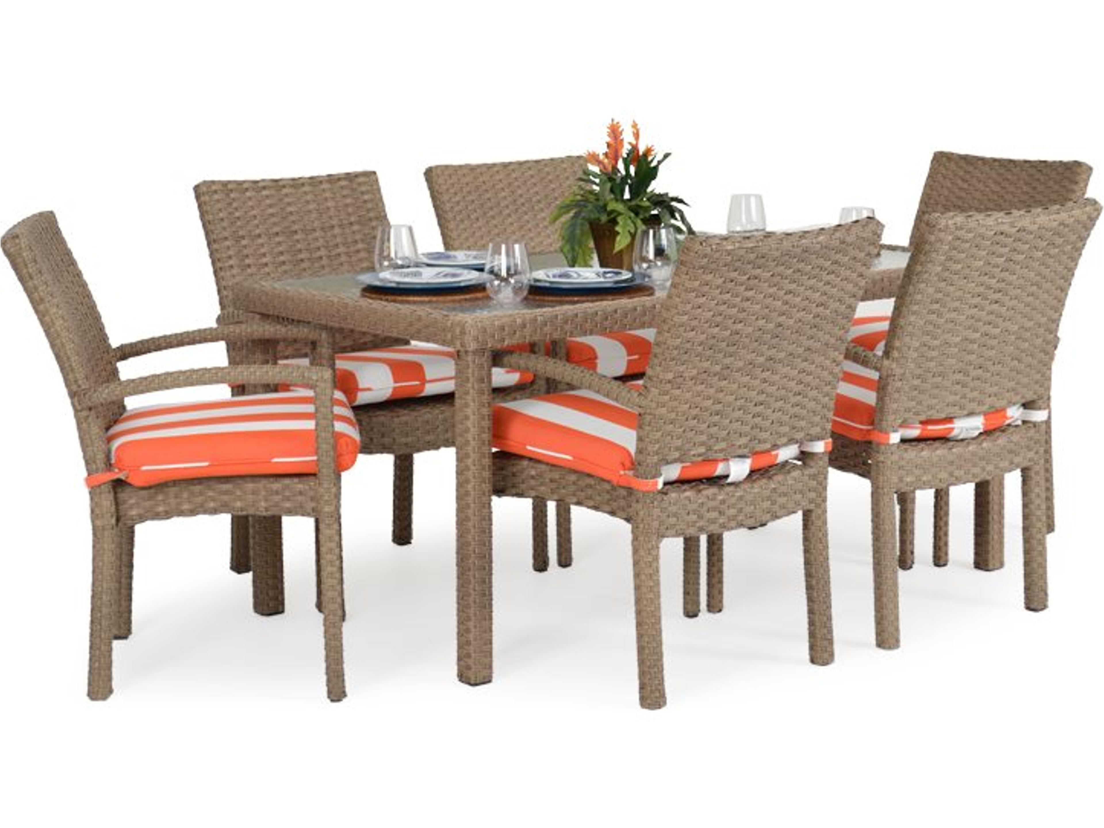 Seaside Wicker Outdoor Patio Dining Set