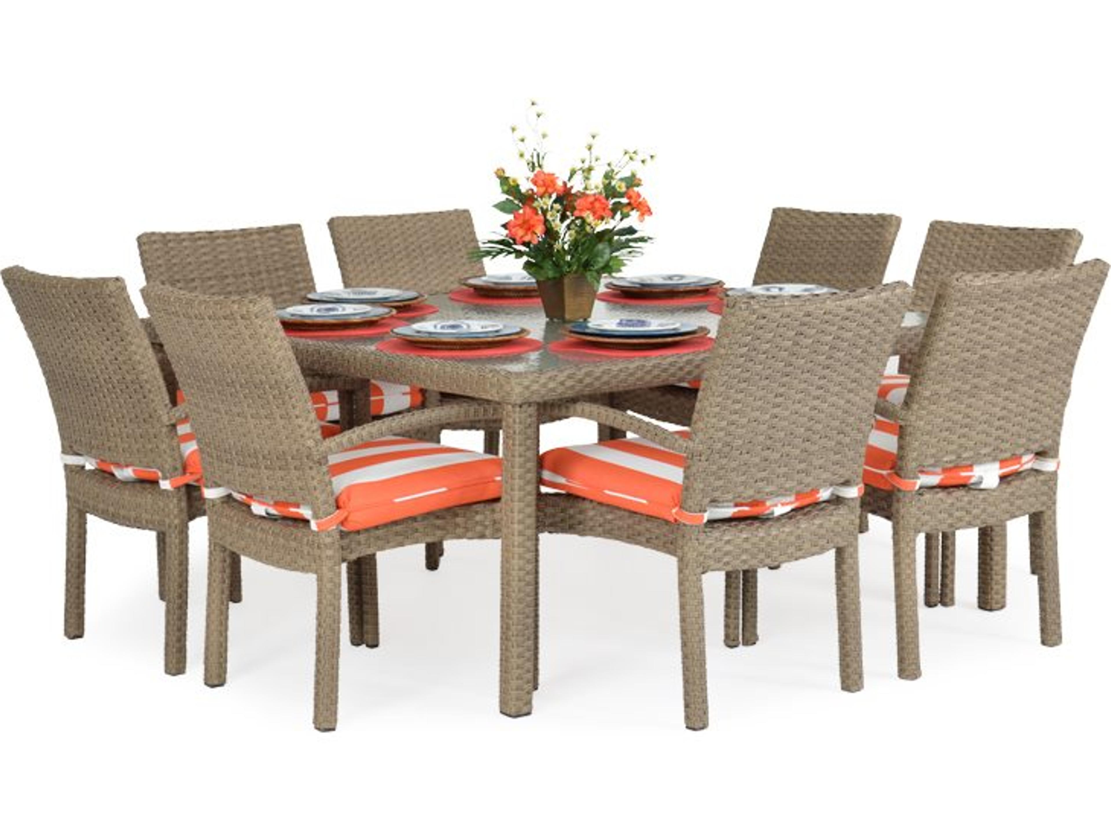 Seaside Wicker Patio Dining Set