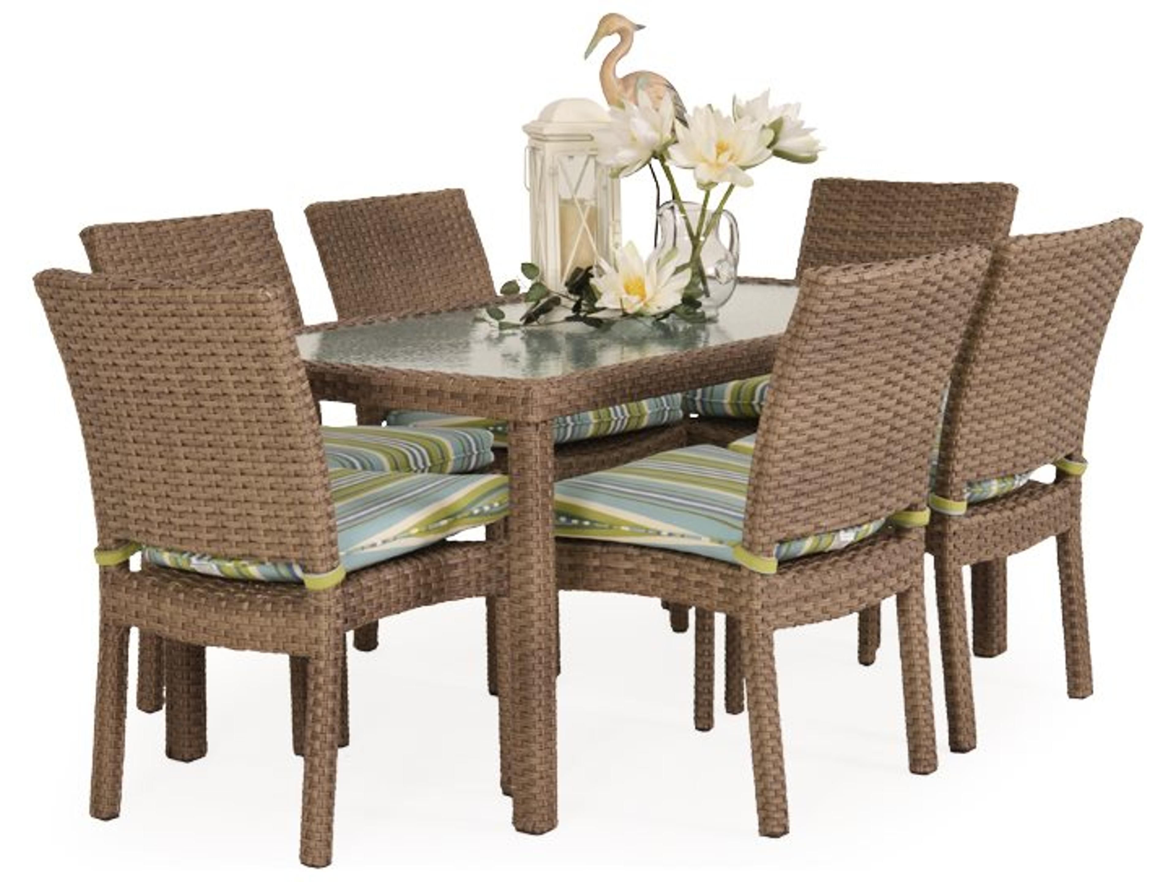 Seaside Wicker Outdoor Patio Dining Set
