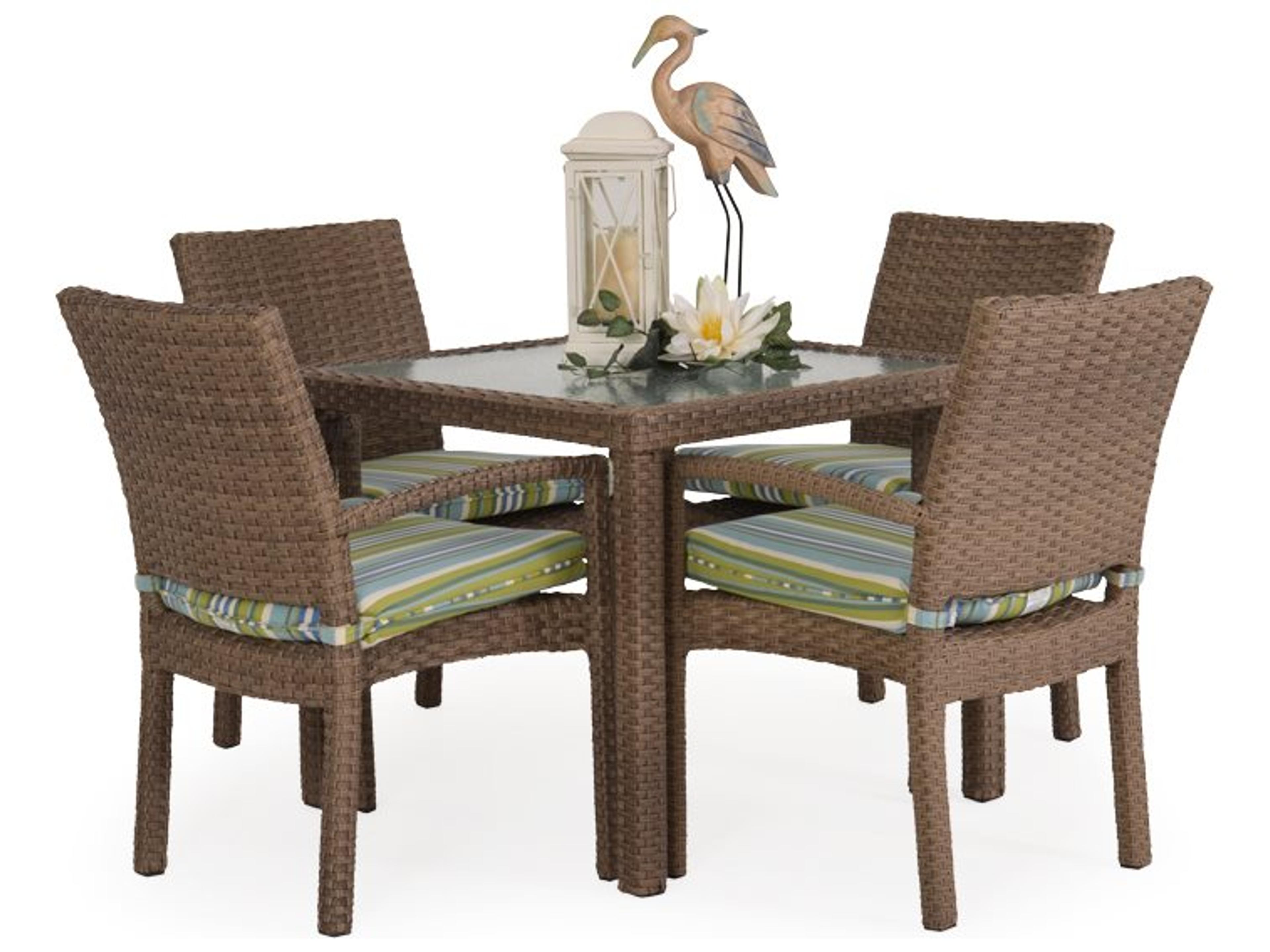 Seaside Wicker Outdoor Patio Dining Set