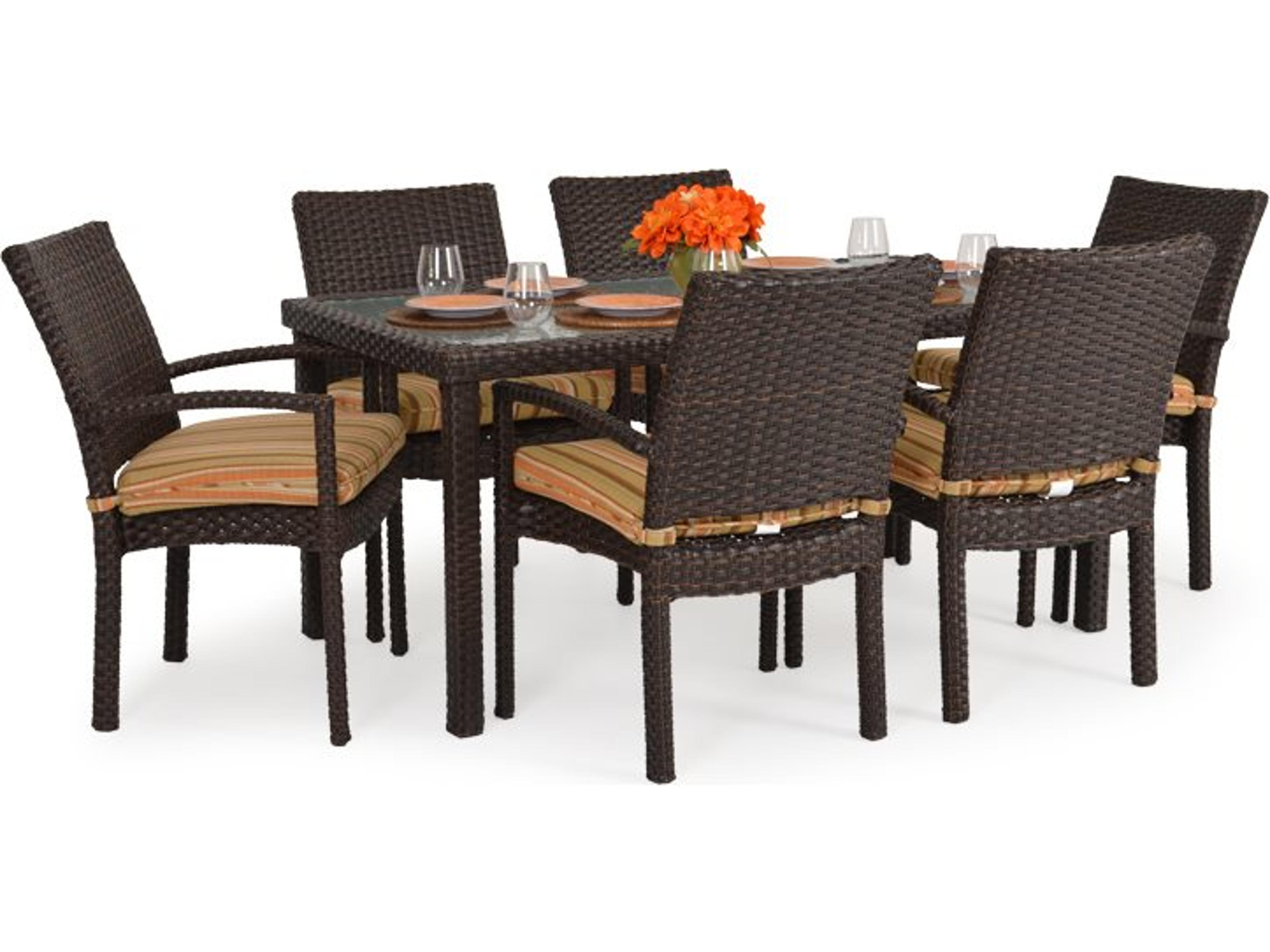 Seaside Wicker Outdoor Patio Dining Set