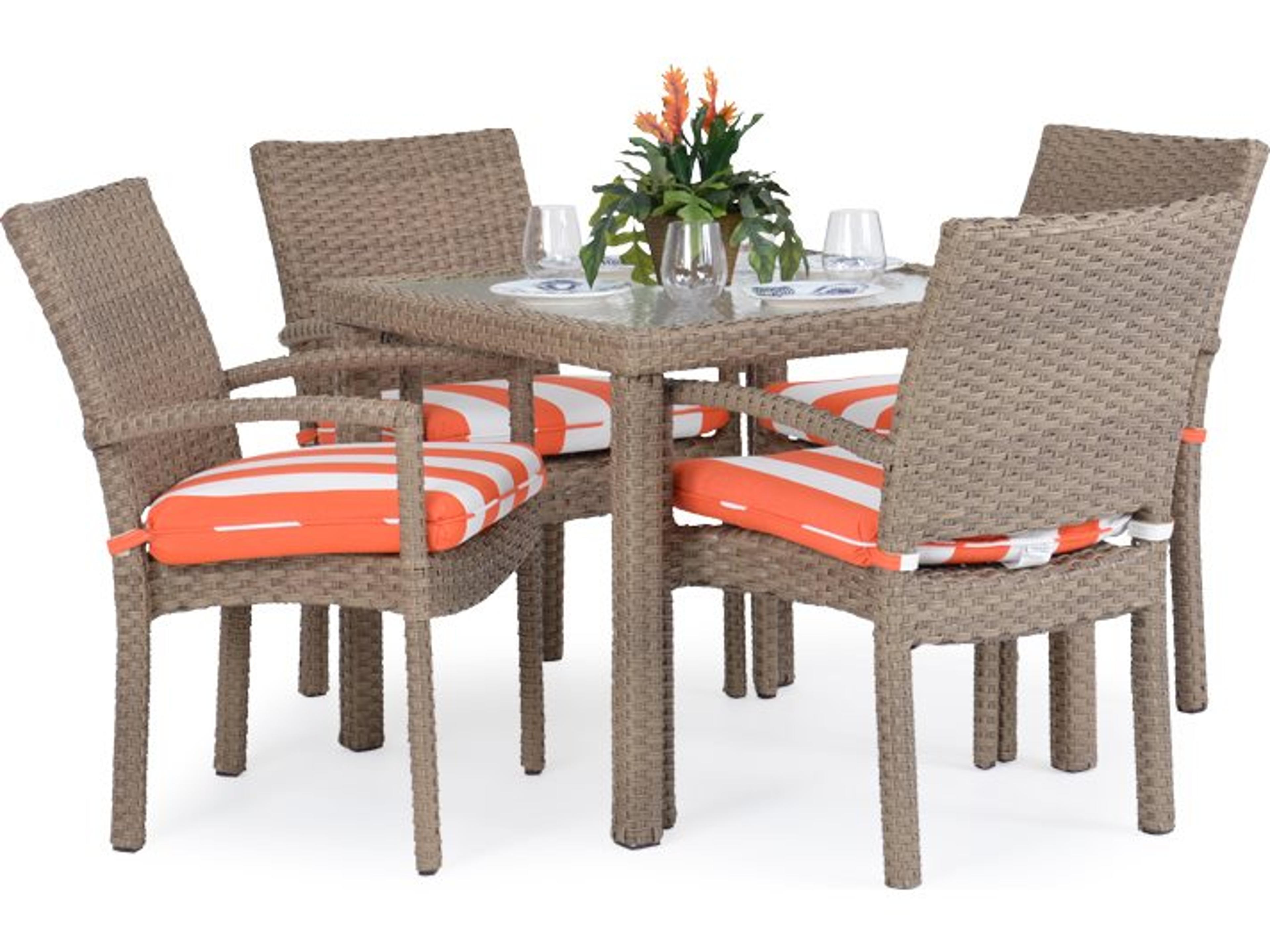 Seaside Wicker Patio Dining Set