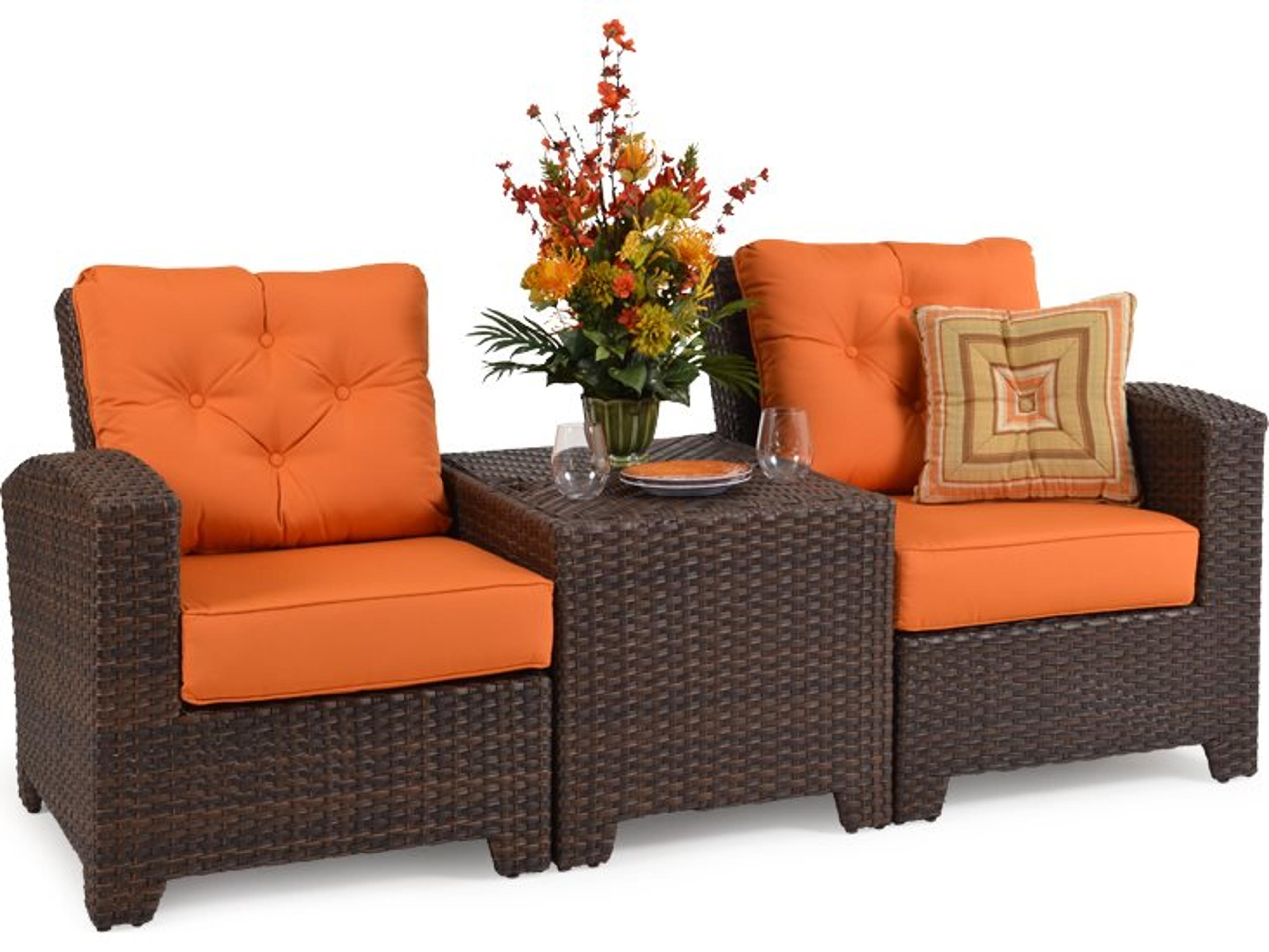 Seaside Wicker Outdoor Patio Lounge Set