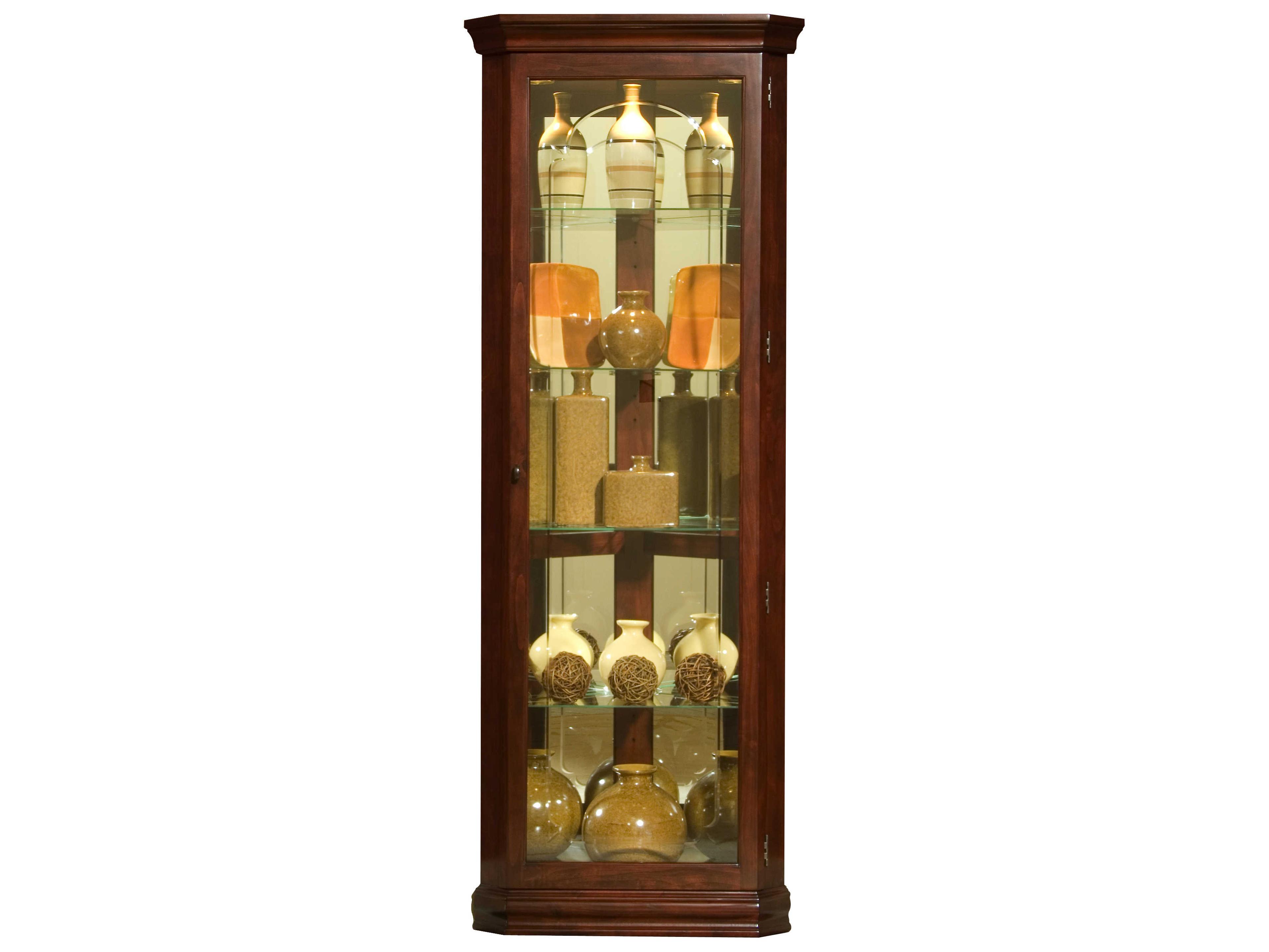 Hardwood Victorian Brown Curio Display Cabinet