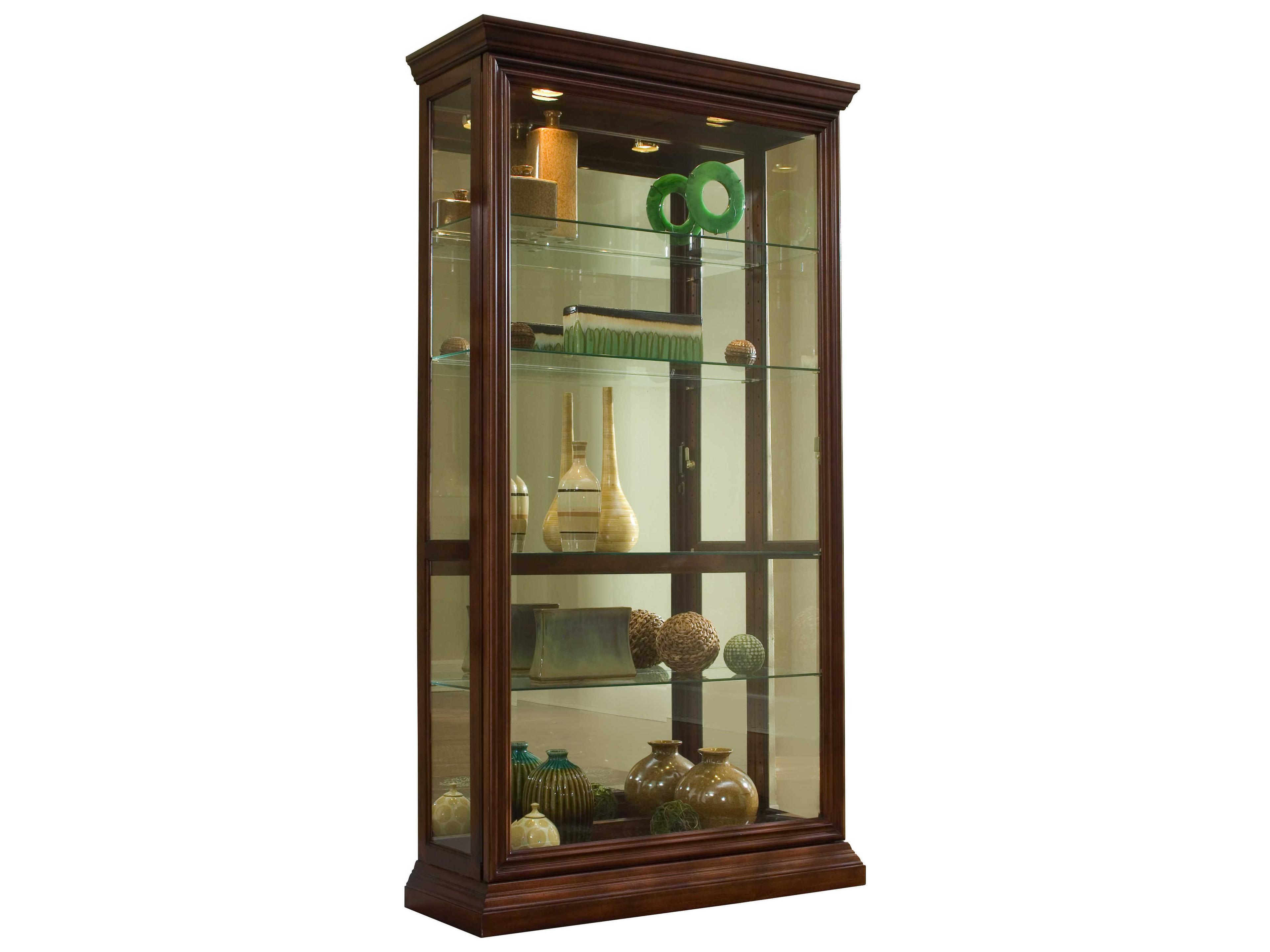 Hardwood Brown Curio Display Cabinet