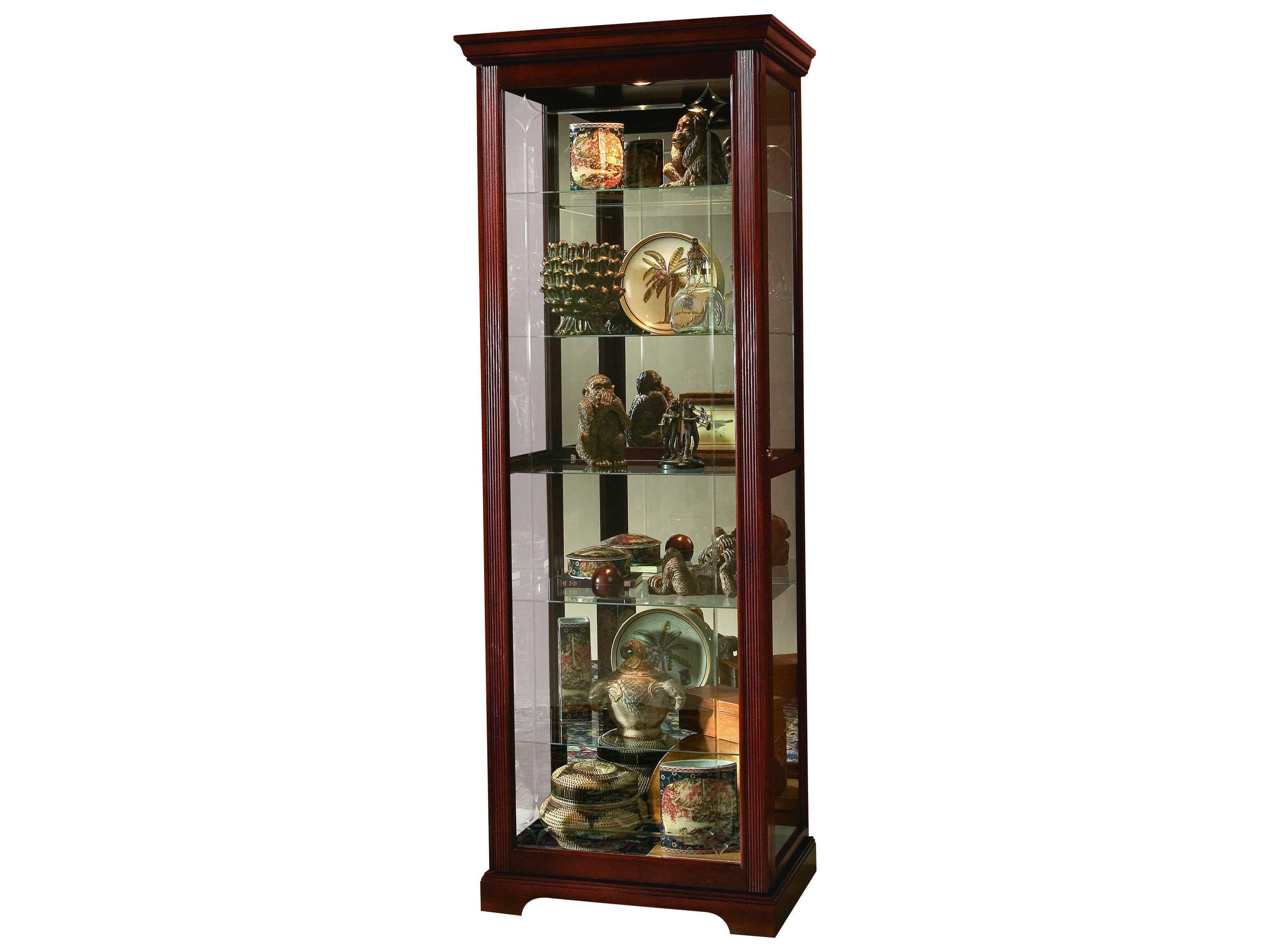 Hardwood Victorian Brown Curio Display Cabinet