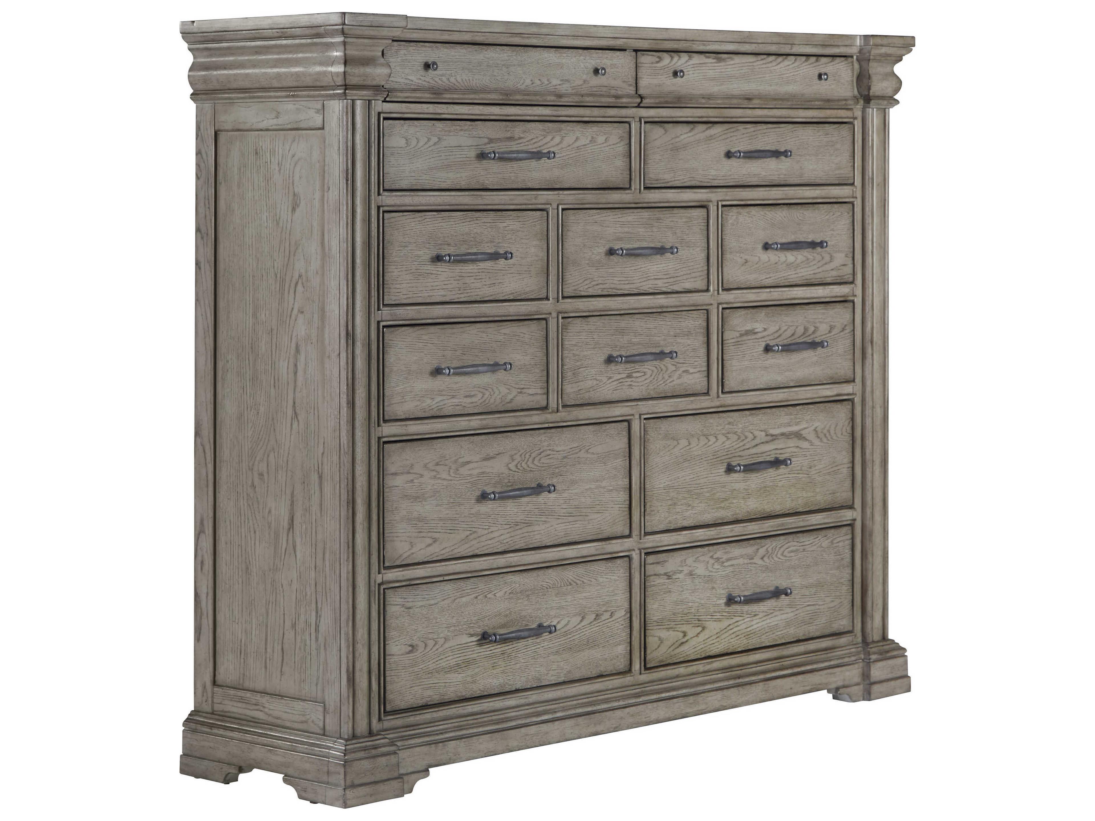 Madison Ridge 14-Drawers Heritage Taupe Gray Hardwood Accent Chest