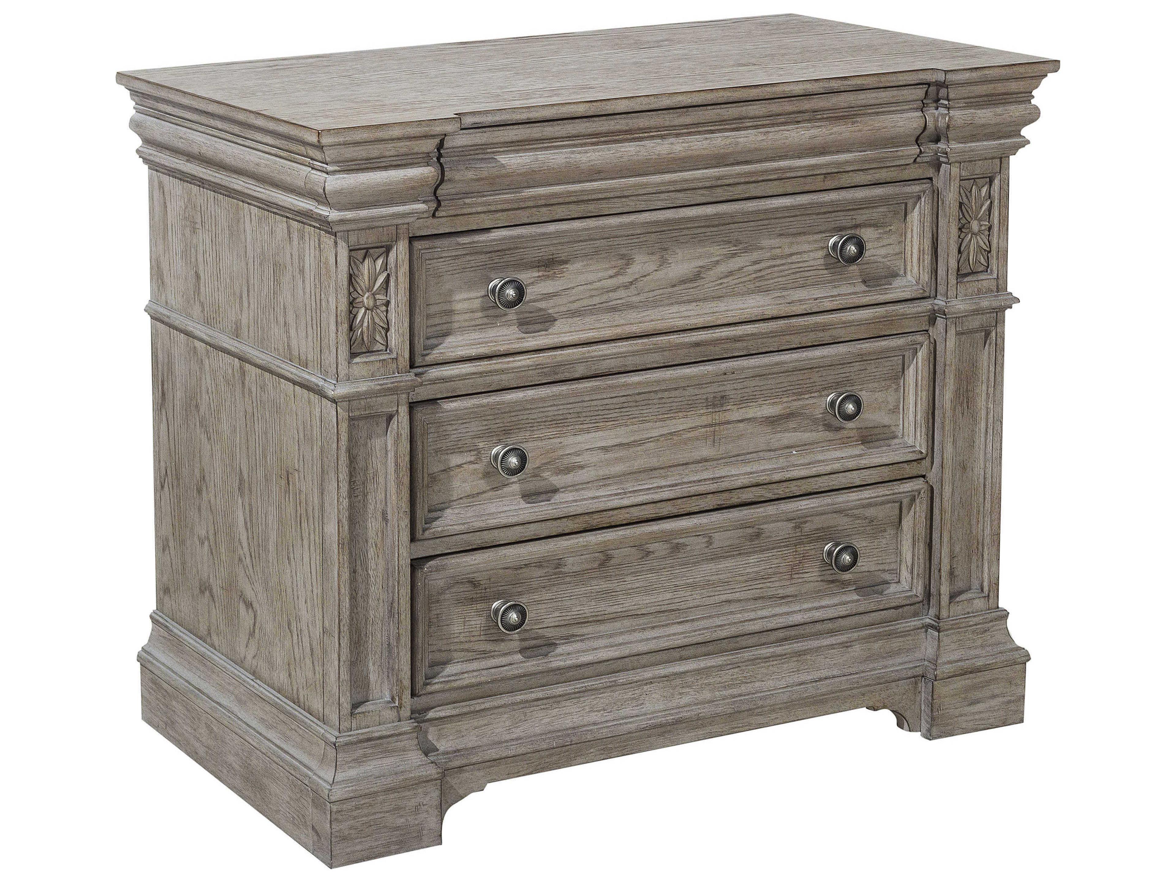 Kingsbury Rubberwood Chest Nightstand