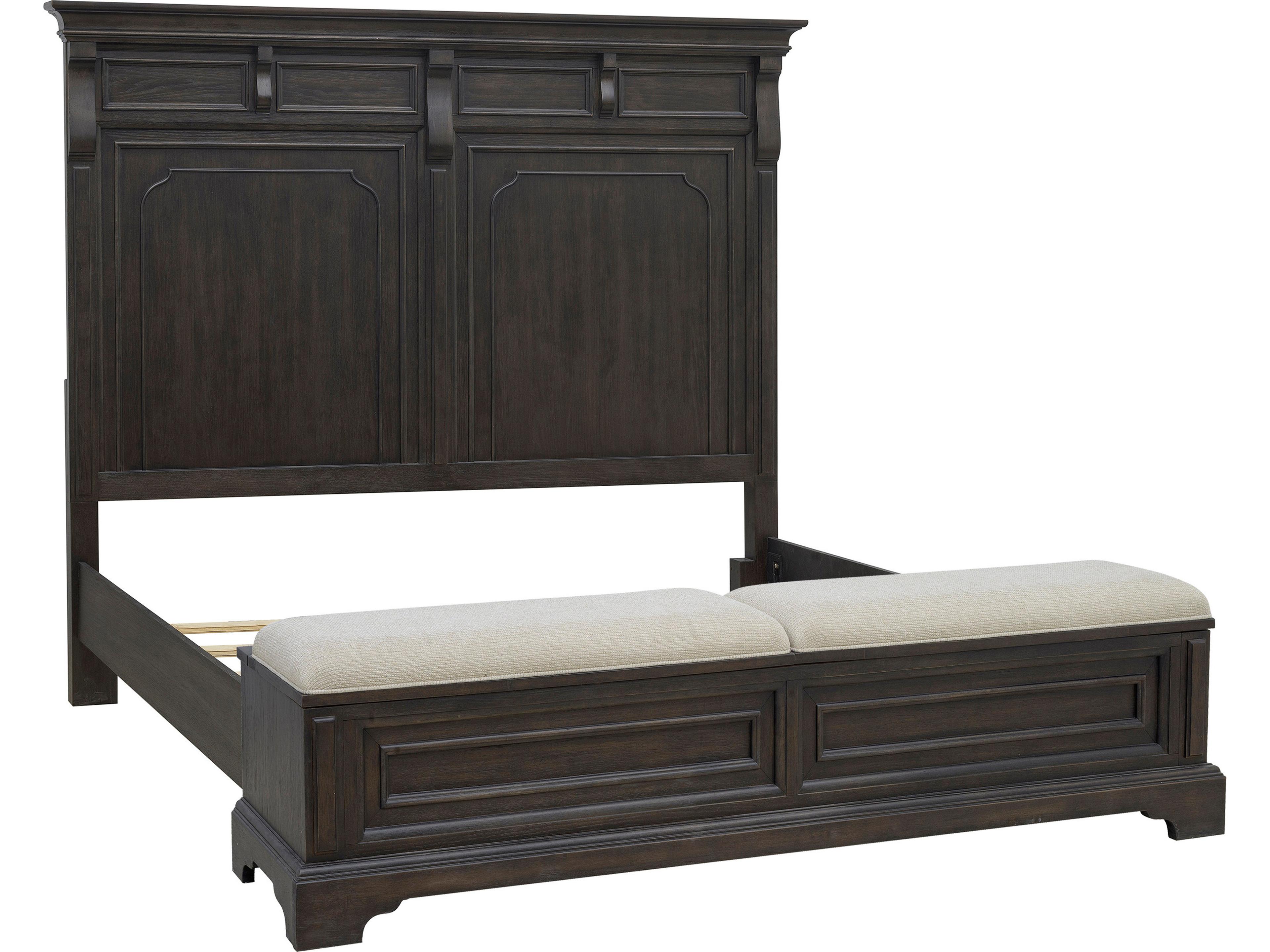 Pulaski Hickory Creek Brown Velvet Wood King Panel Bed