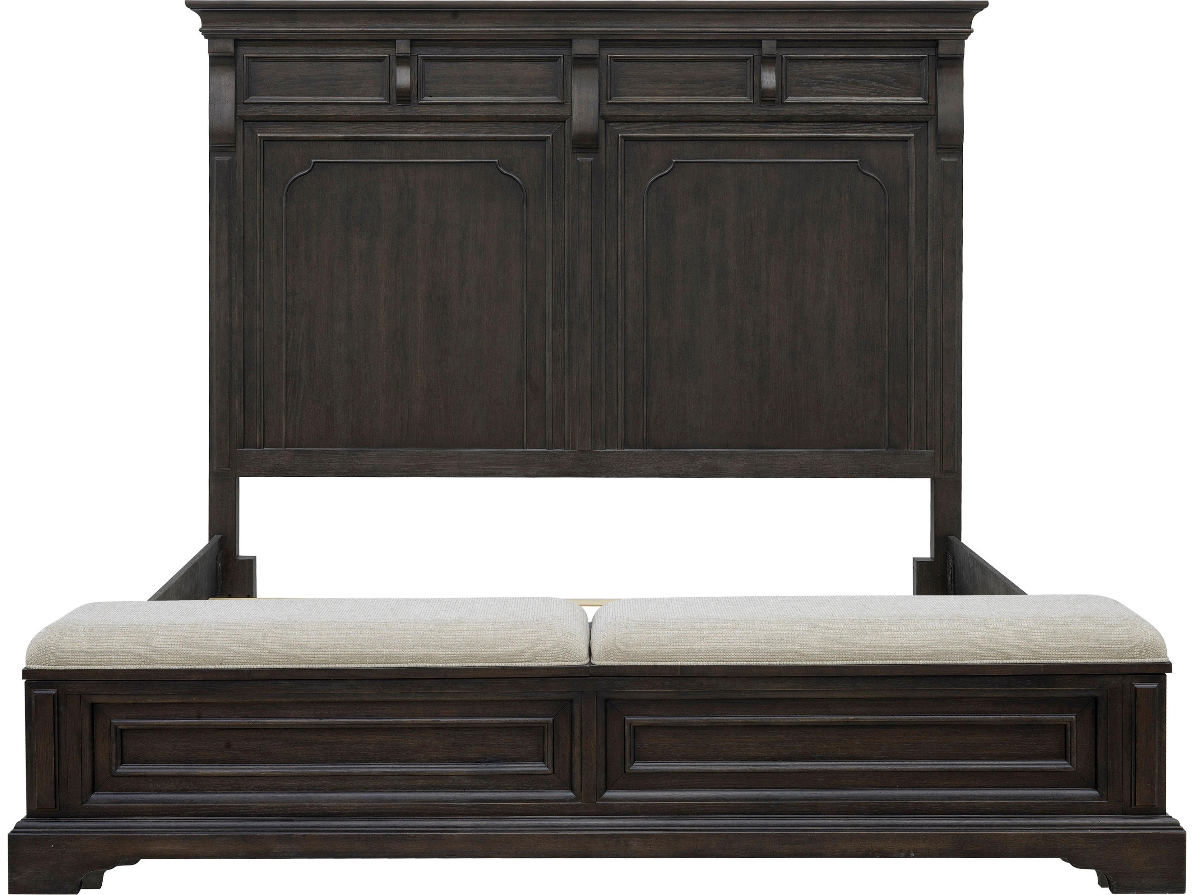 Pulaski Hickory Creek Brown Velvet Wood King Panel Bed