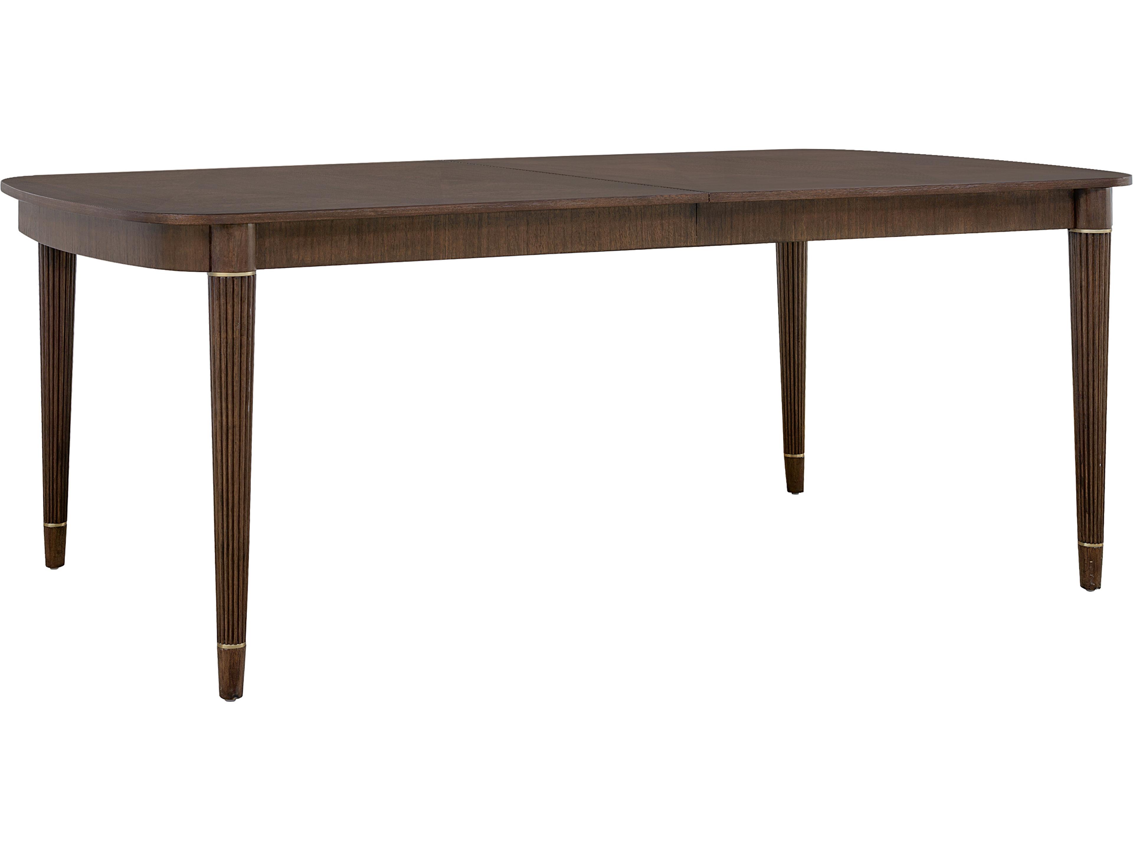 Asher Park Rectangular Wood Piano Brown Dining Table