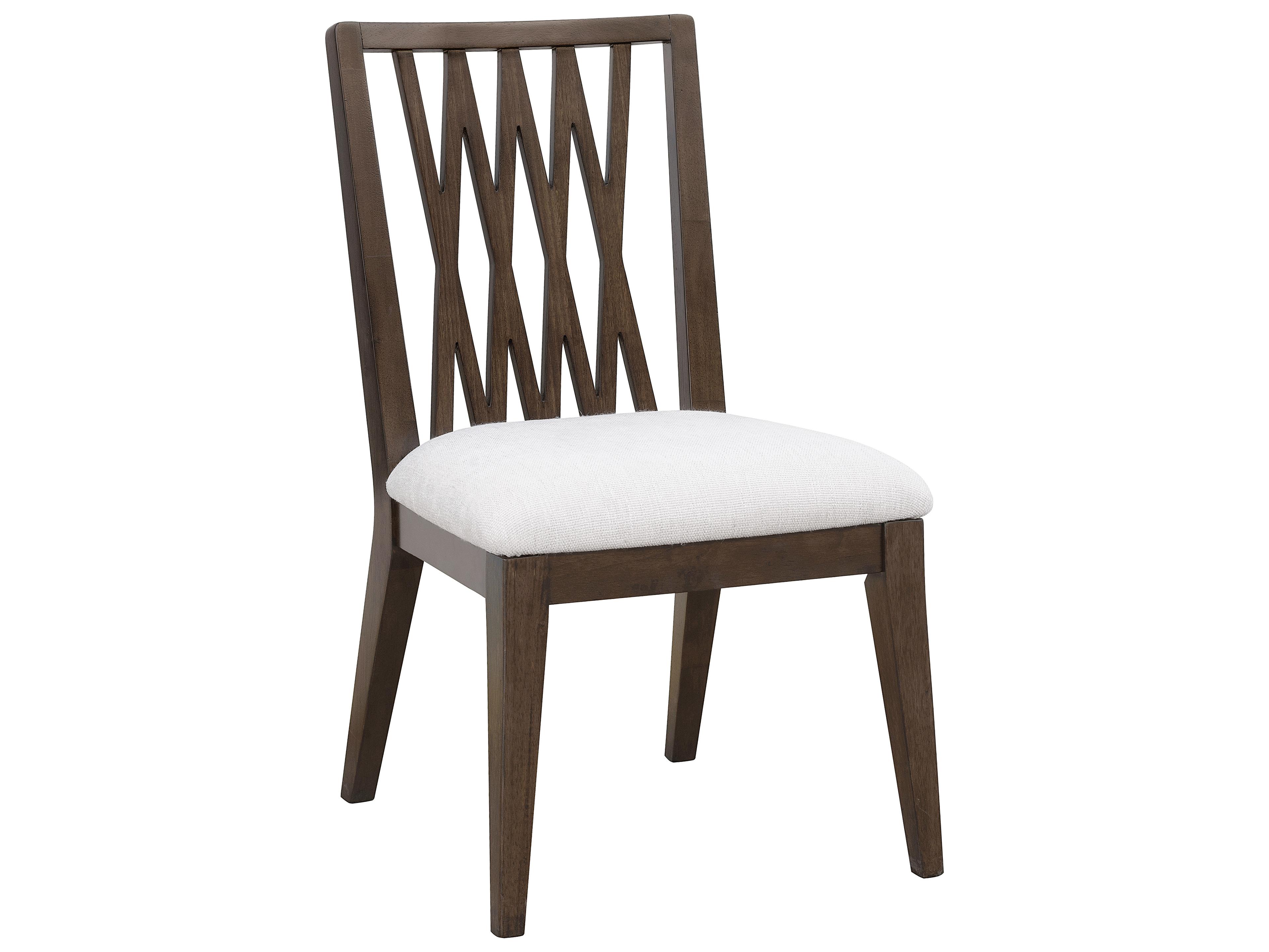 Asher Park Rubberwood Brown Upholstered Armless Dining Chair