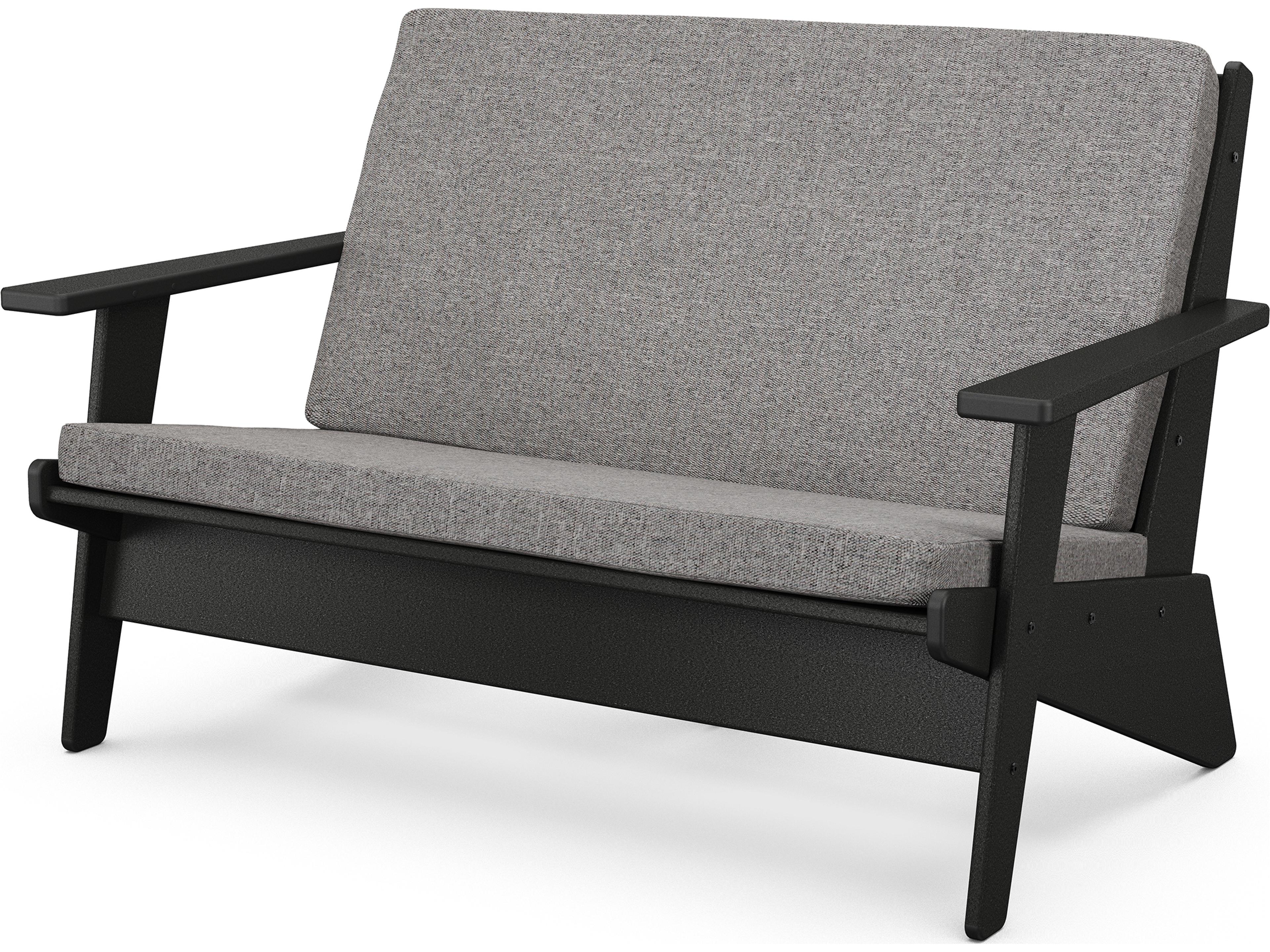 POLYWOOD® Riviera Modern Recycled Plastic Outdoor Patio Loveseat