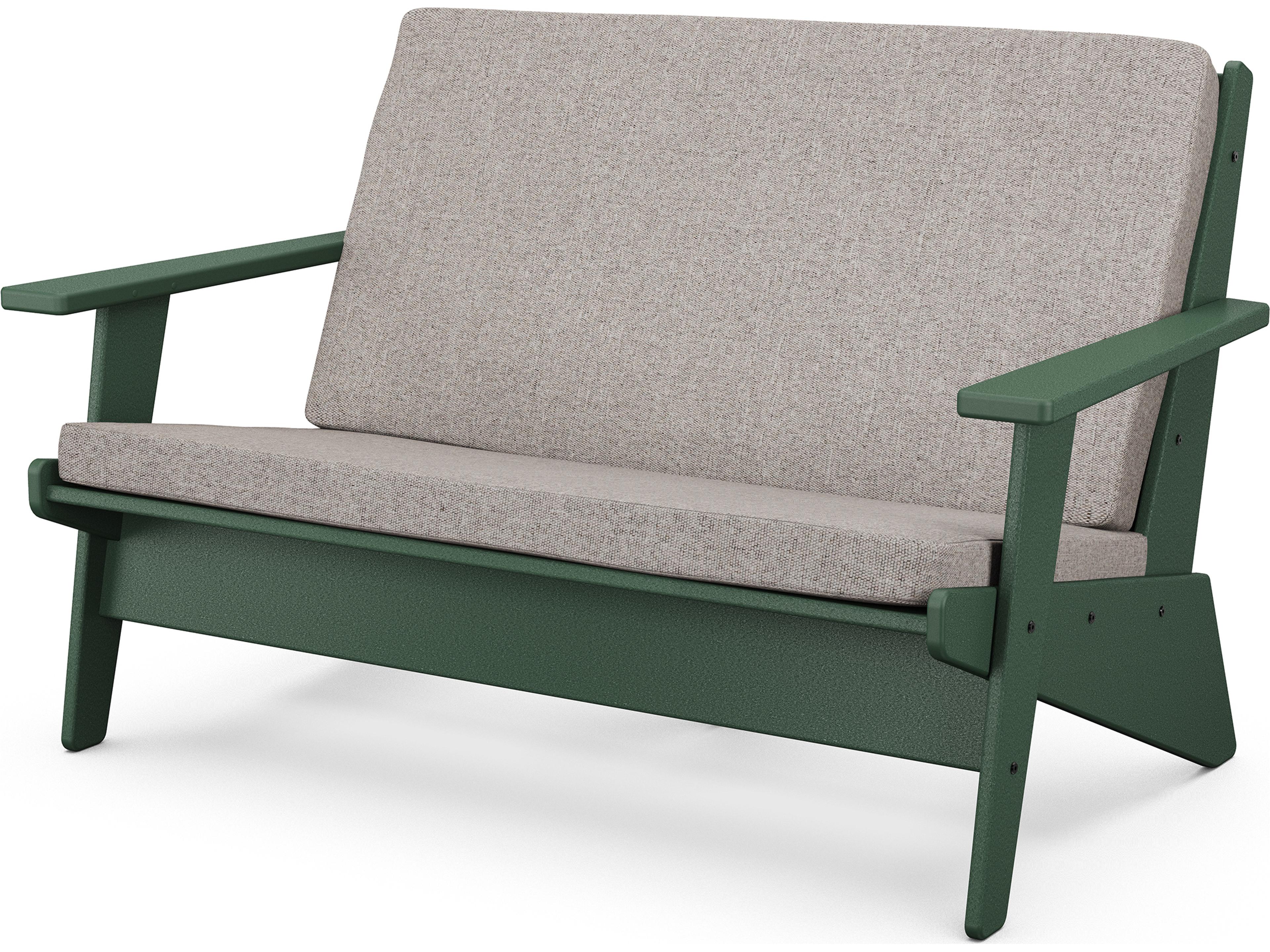 POLYWOOD® Riviera Modern Recycled Plastic Outdoor Patio Loveseat