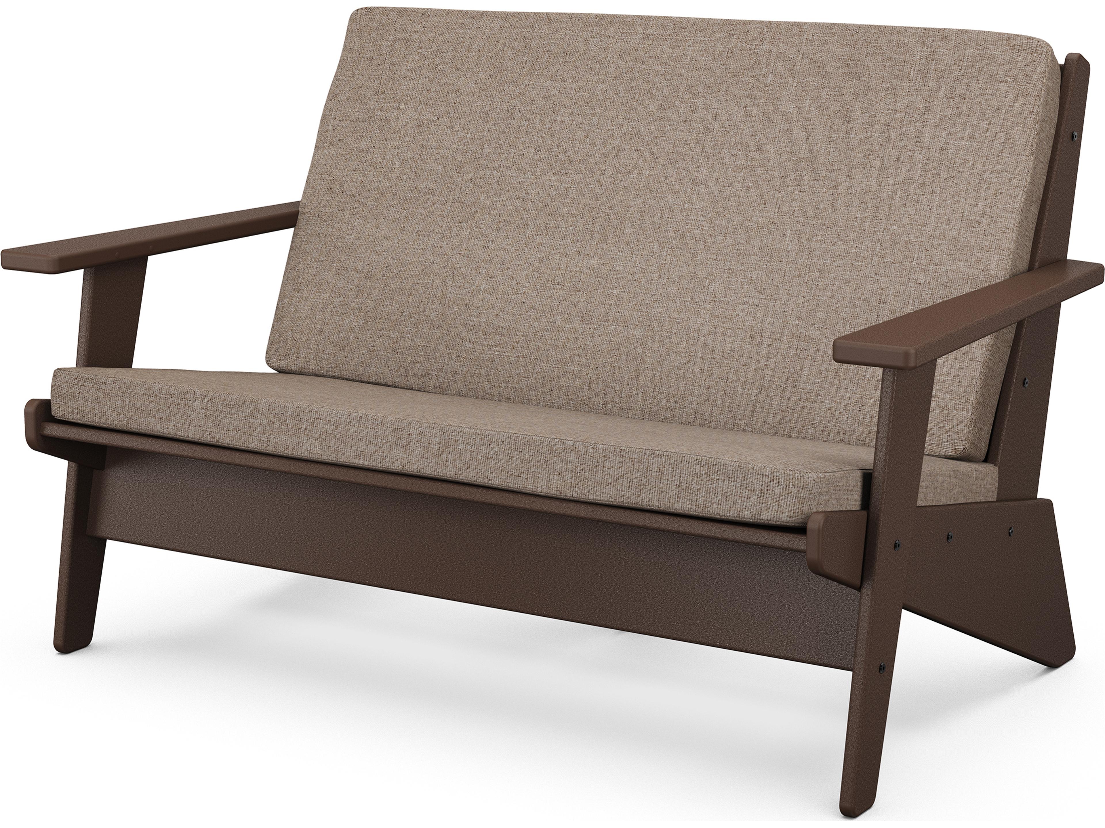 POLYWOOD® Riviera Modern Recycled Plastic Outdoor Patio Loveseat