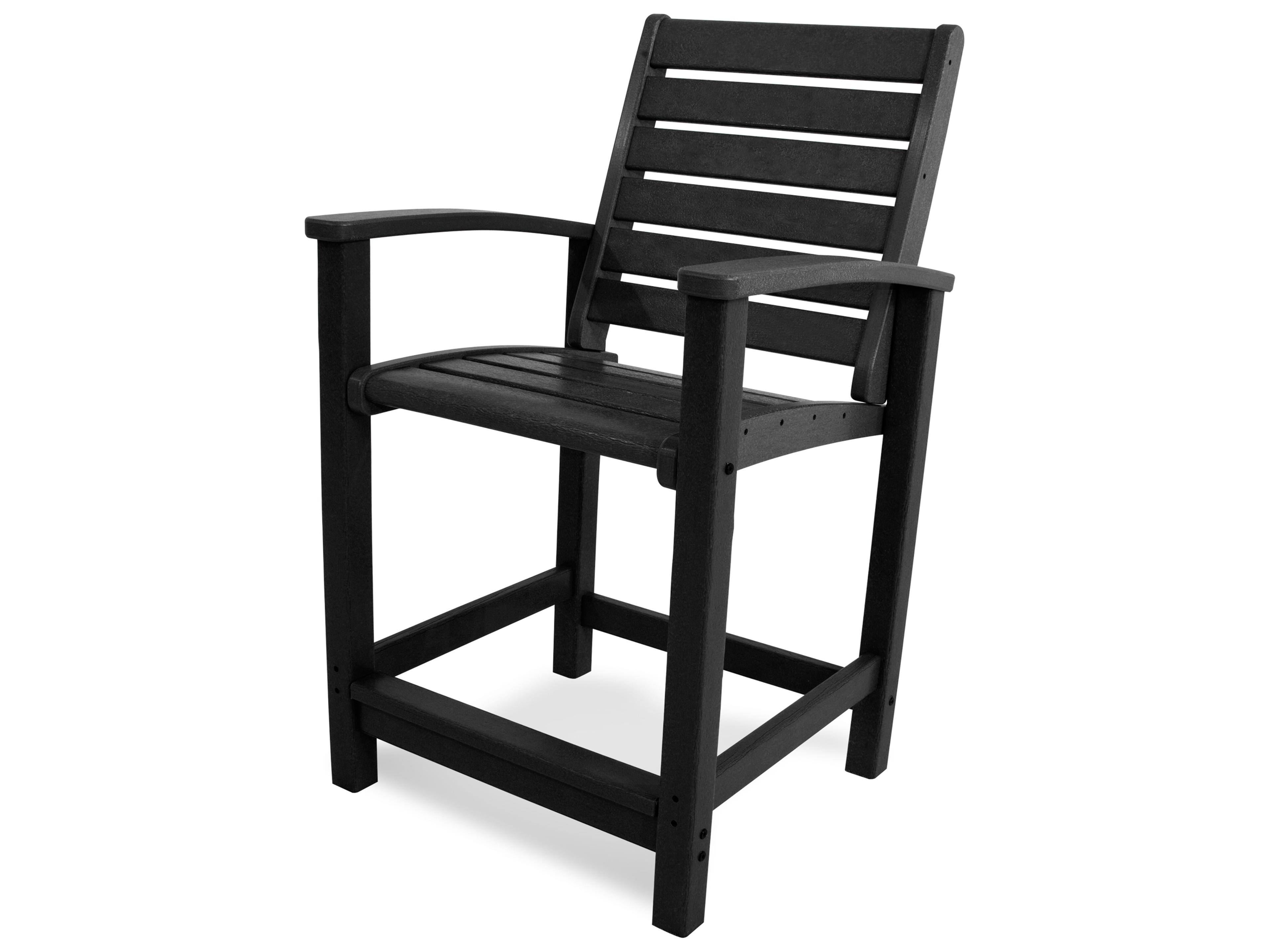 POLYWOOD® Signature Recycled Plastic Outdoor Patio Counter Chair