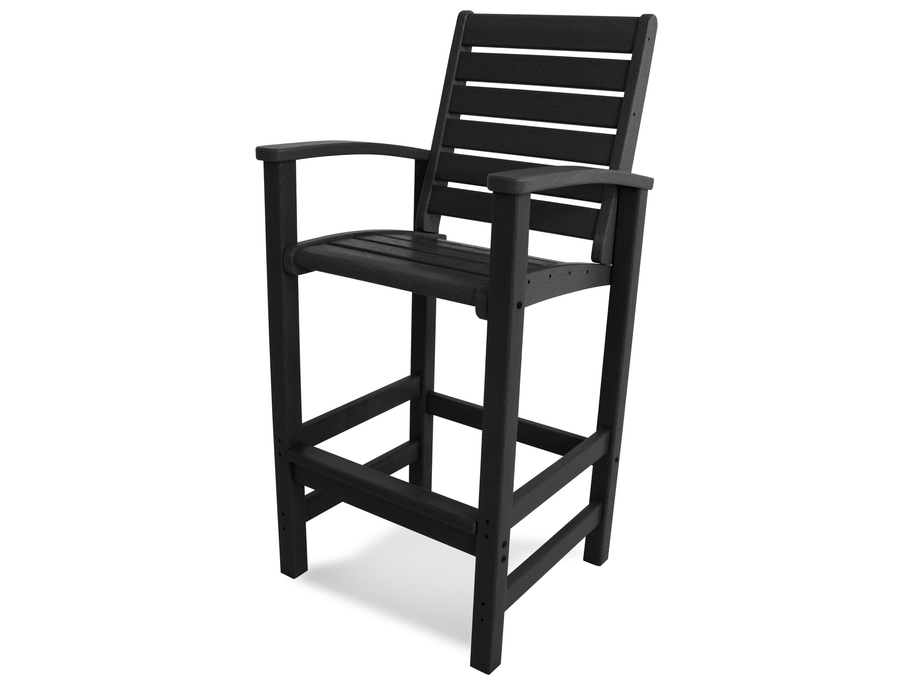 POLYWOOD® Signature Recycled Plastic Outdoor Patio Bar Chair
