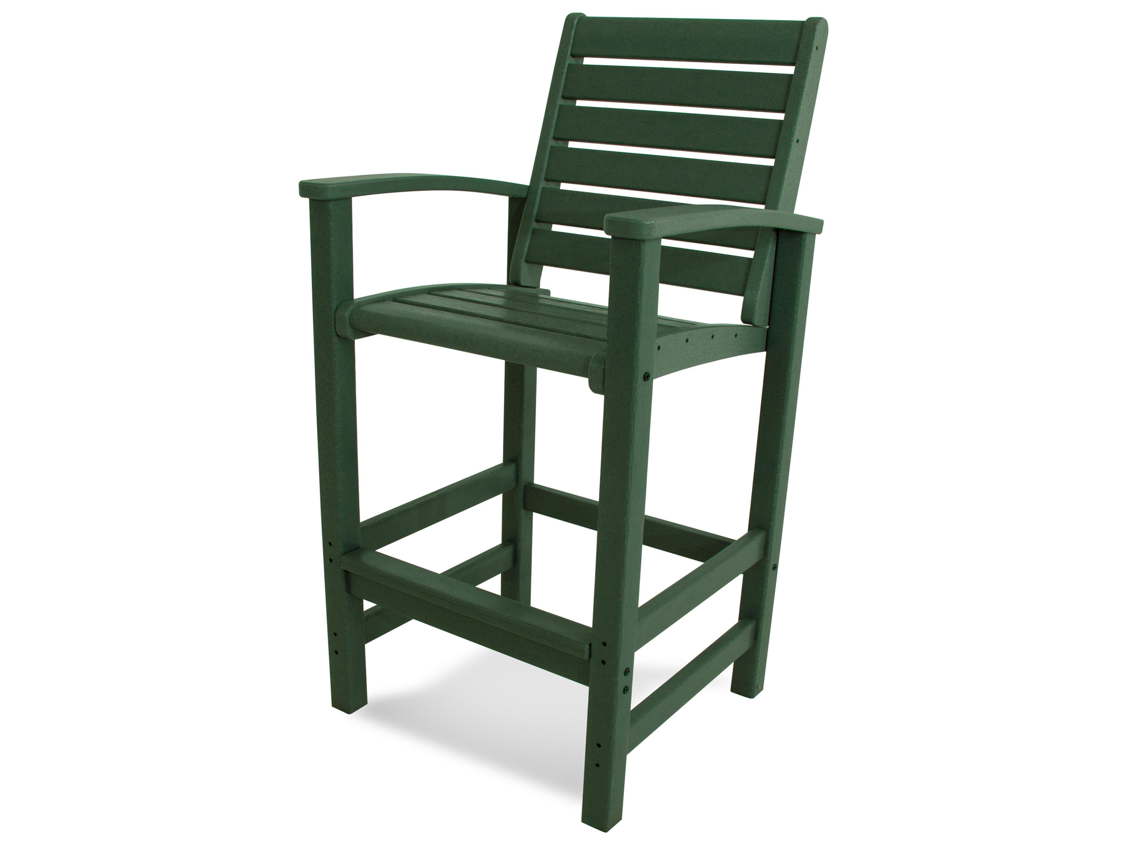 POLYWOOD® Signature Recycled Plastic Outdoor Patio Bar Chair