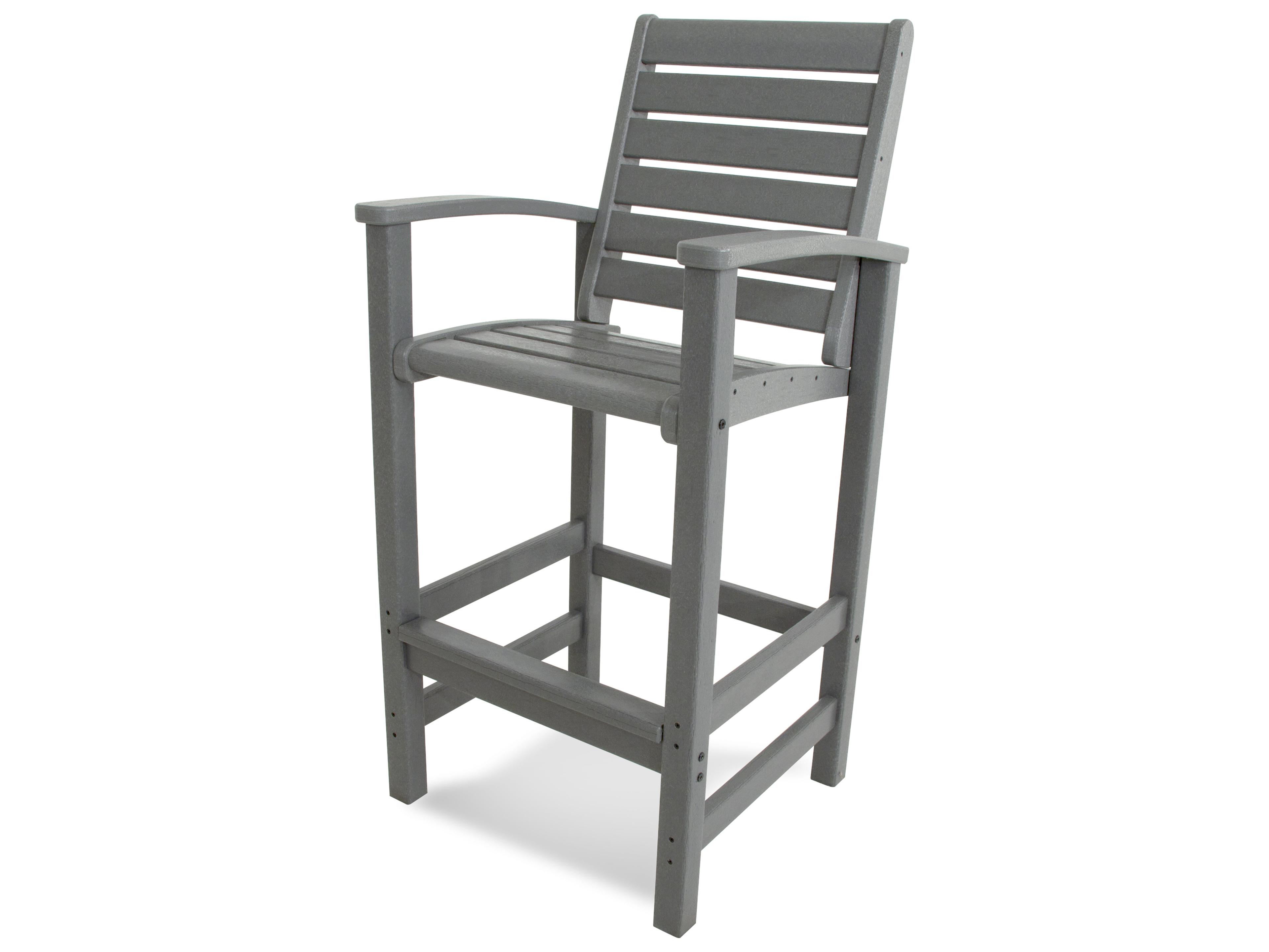 POLYWOOD® Signature Recycled Plastic Outdoor Patio Bar Chair