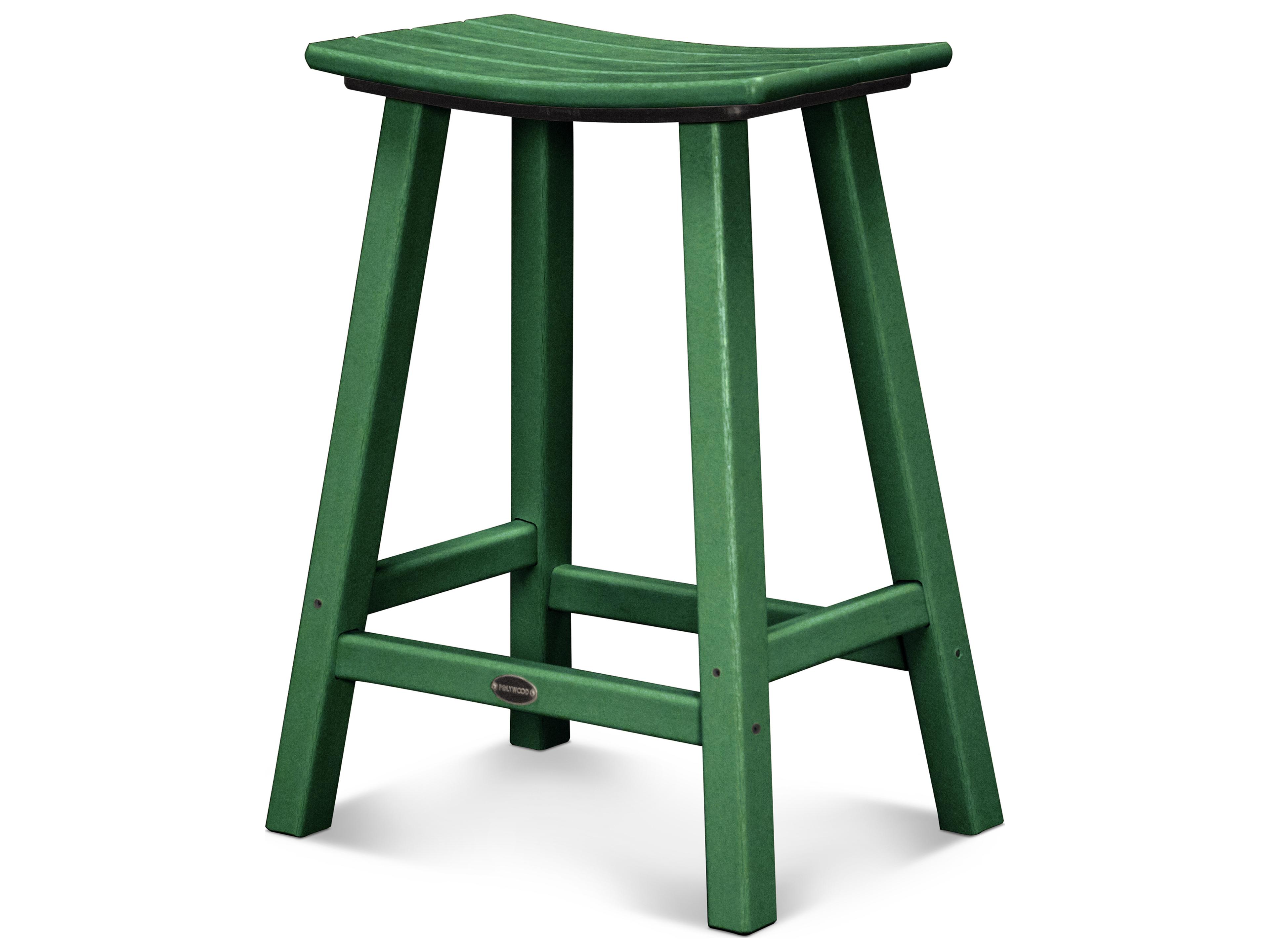 POLYWOOD® Contempo Recycled Plastic Saddle Bar Stool