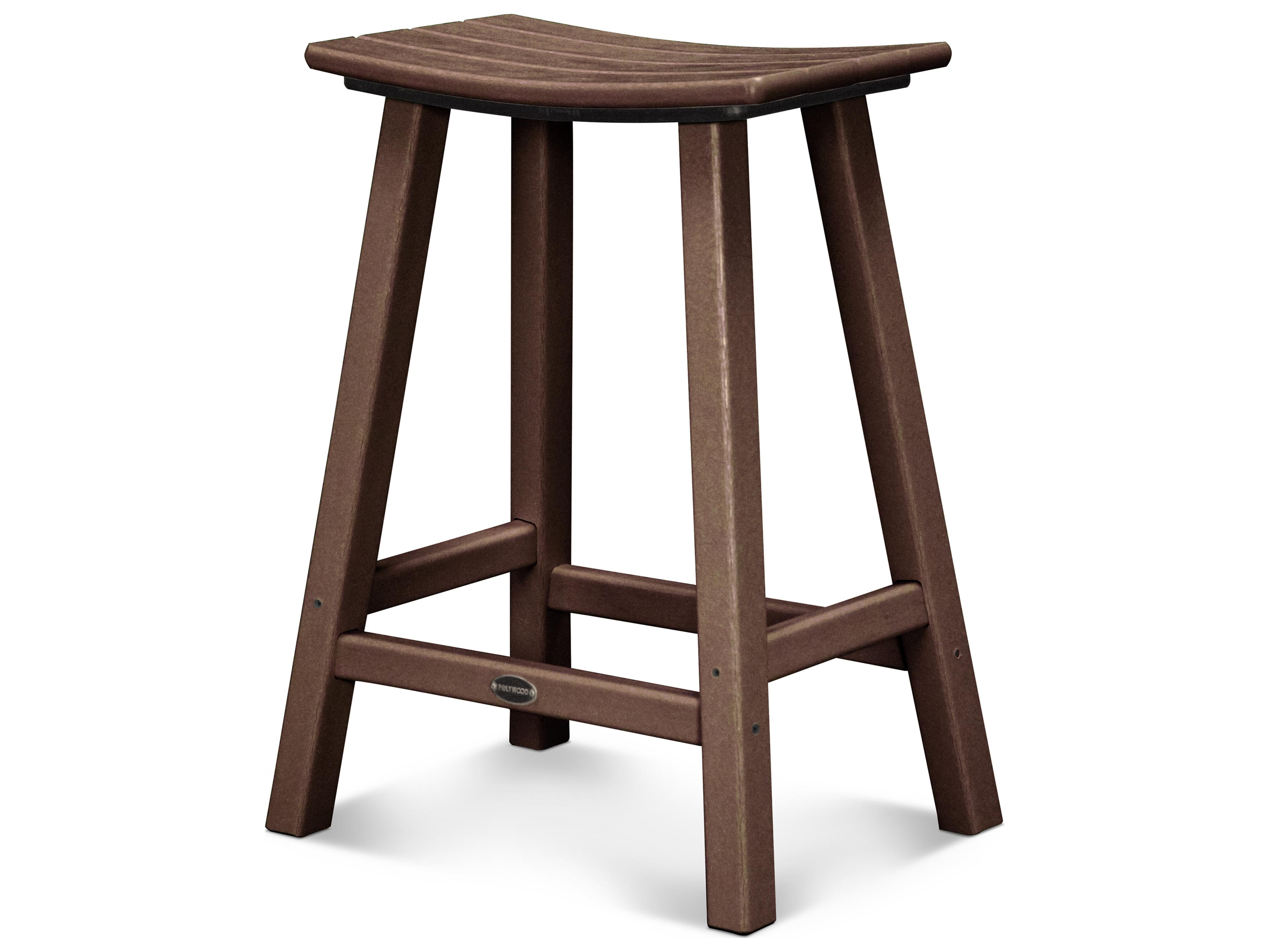 POLYWOOD® Contempo Recycled Plastic Saddle Bar Stool