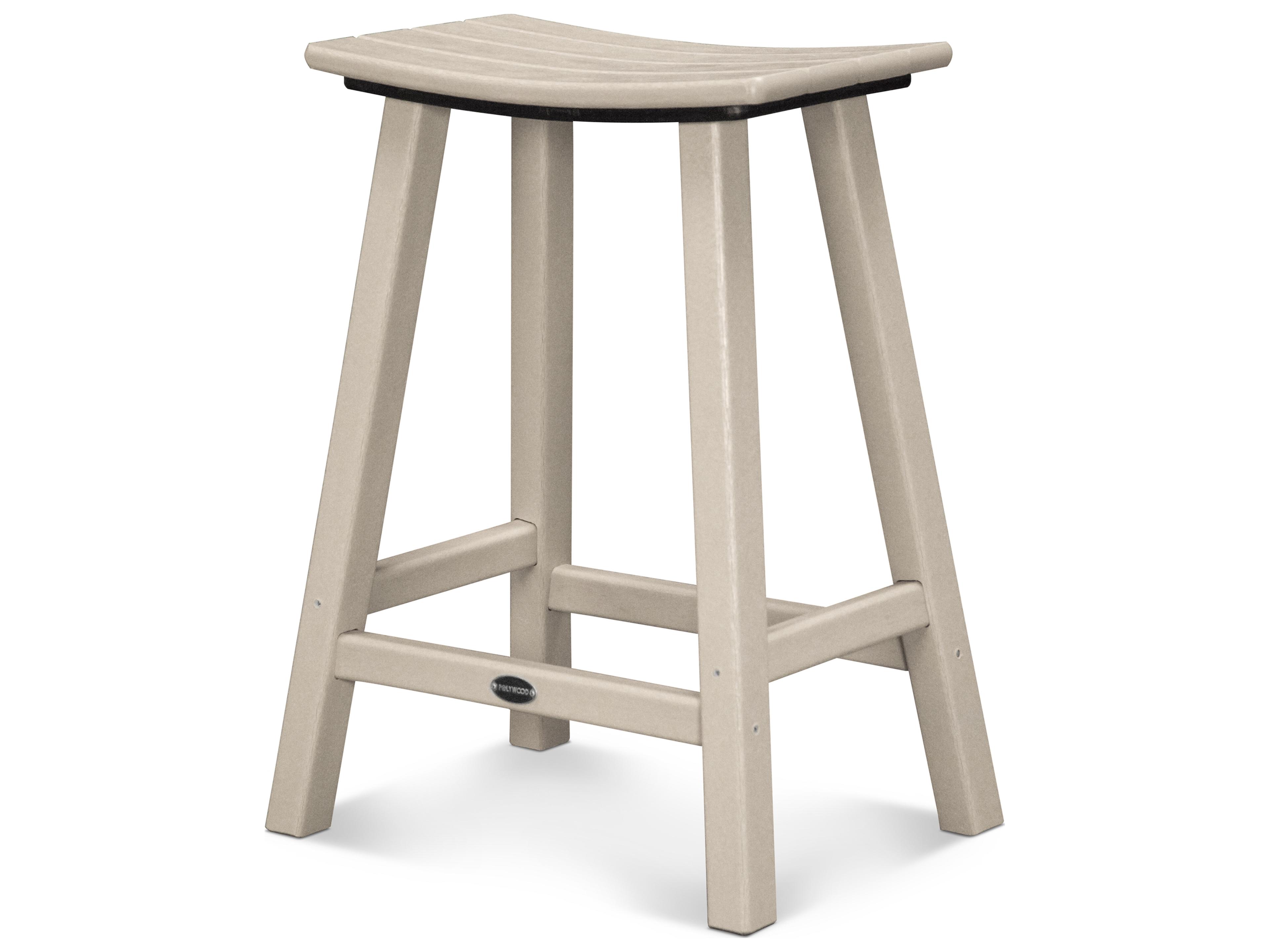 POLYWOOD® Contempo Recycled Plastic Saddle Bar Stool
