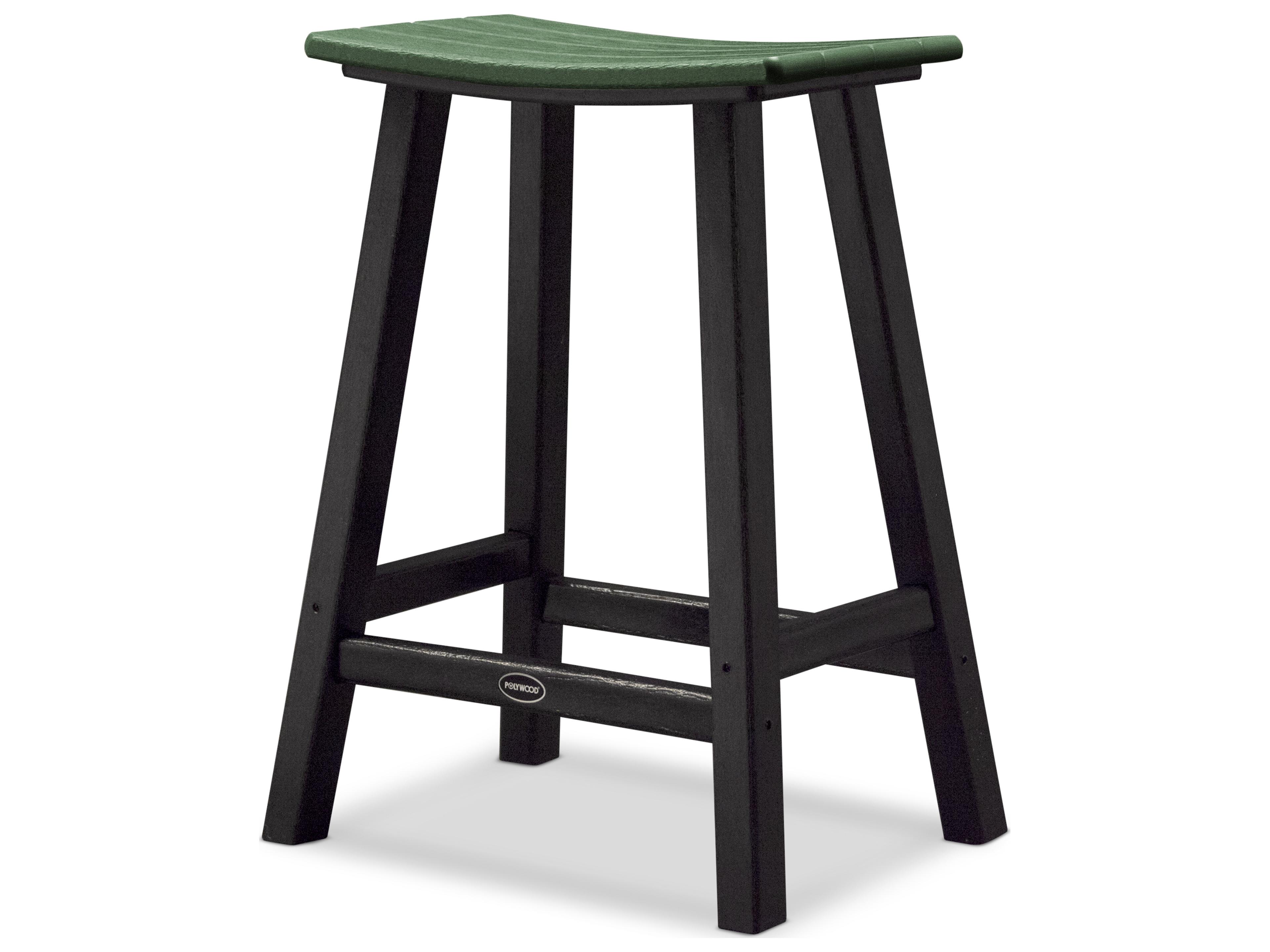 POLYWOOD® Contempo Recycled Plastic Saddle Bar Stool