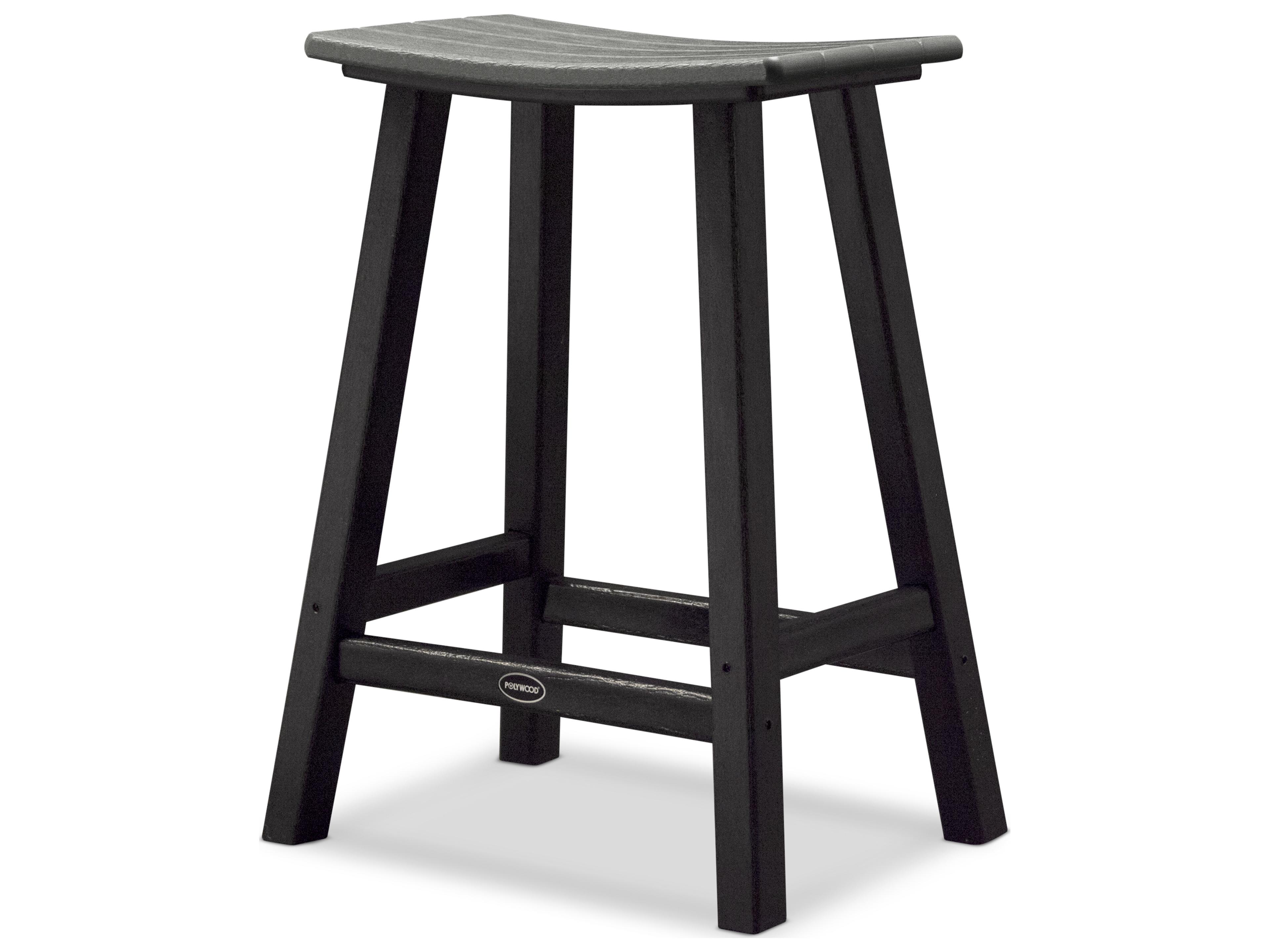 POLYWOOD® Contempo Recycled Plastic Saddle Bar Stool