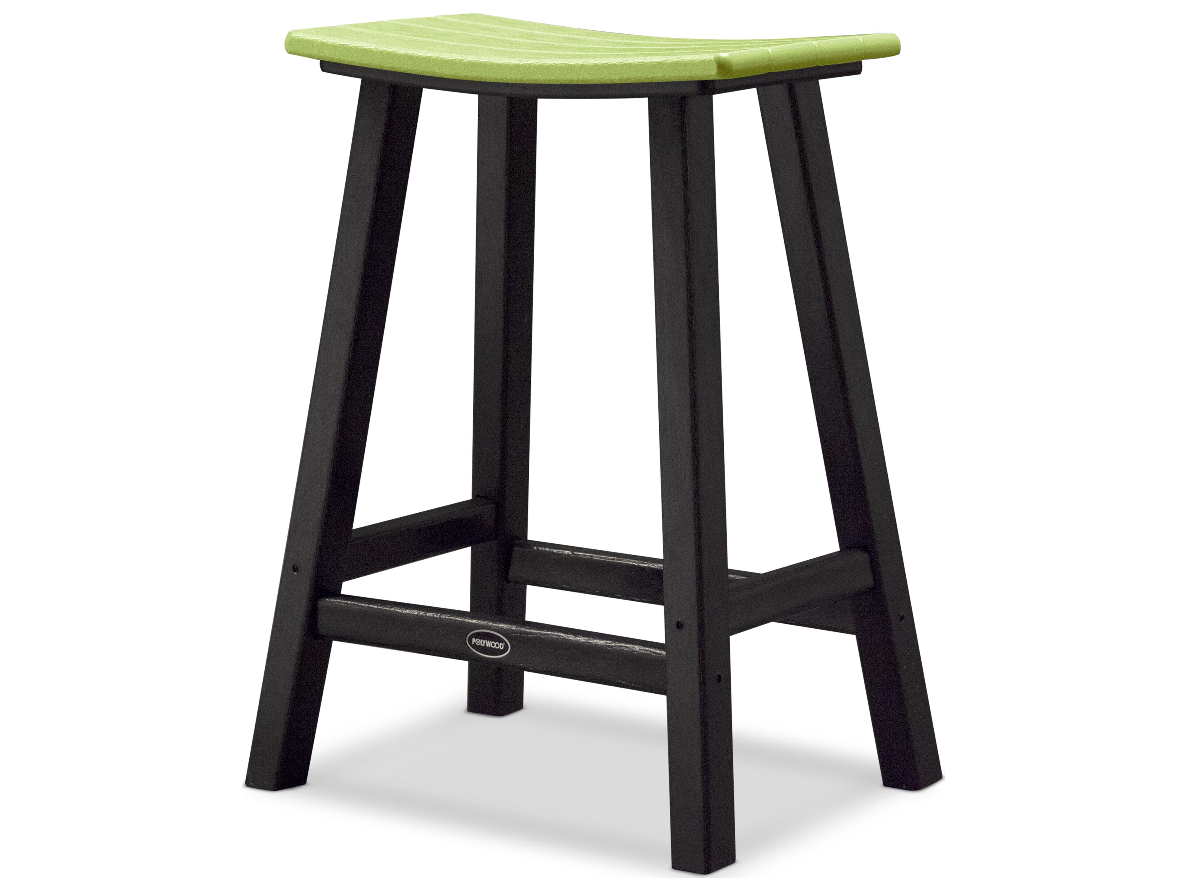 POLYWOOD® Contempo Recycled Plastic Saddle Bar Stool