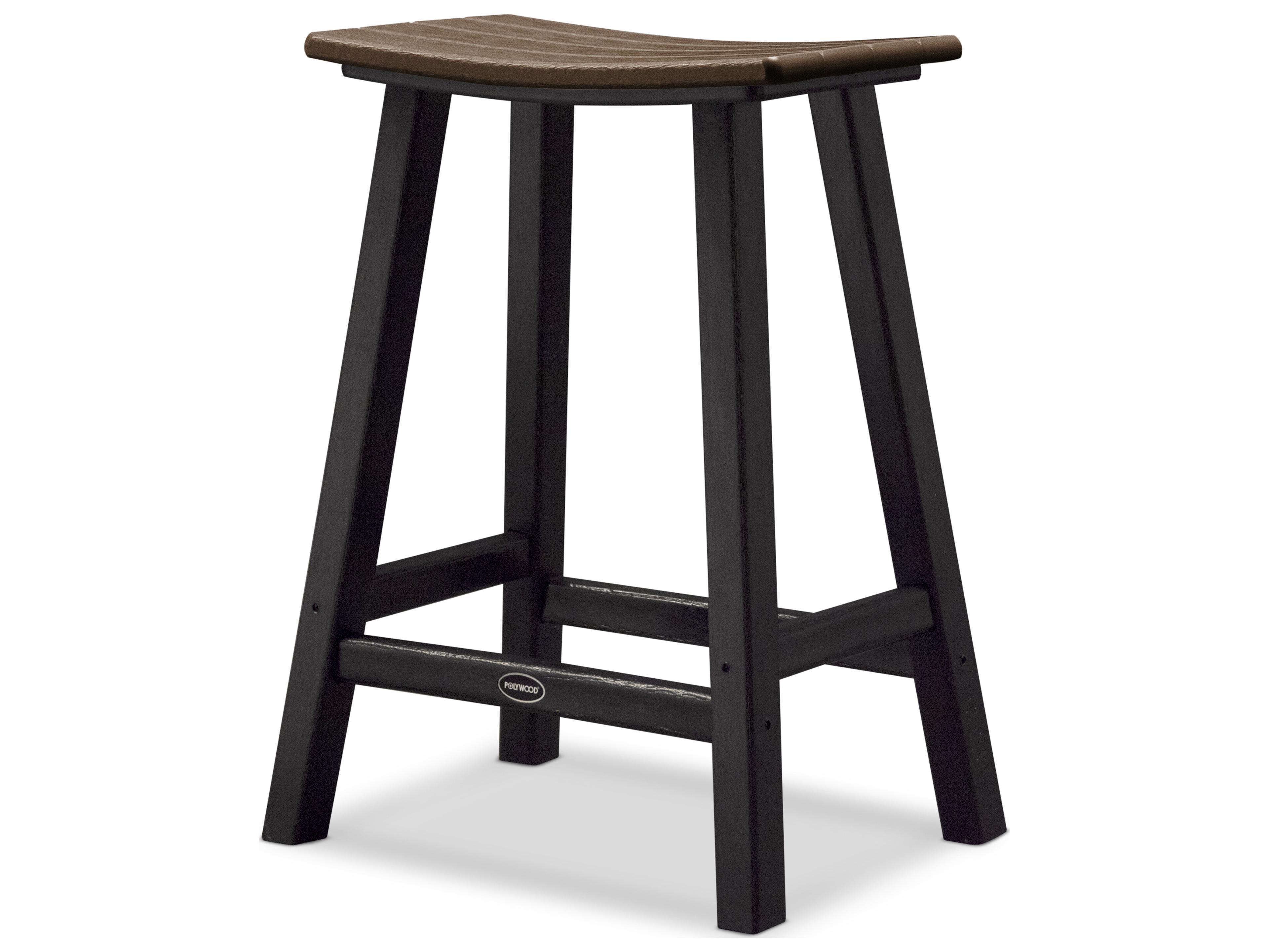 POLYWOOD® Contempo Recycled Plastic Saddle Bar Stool