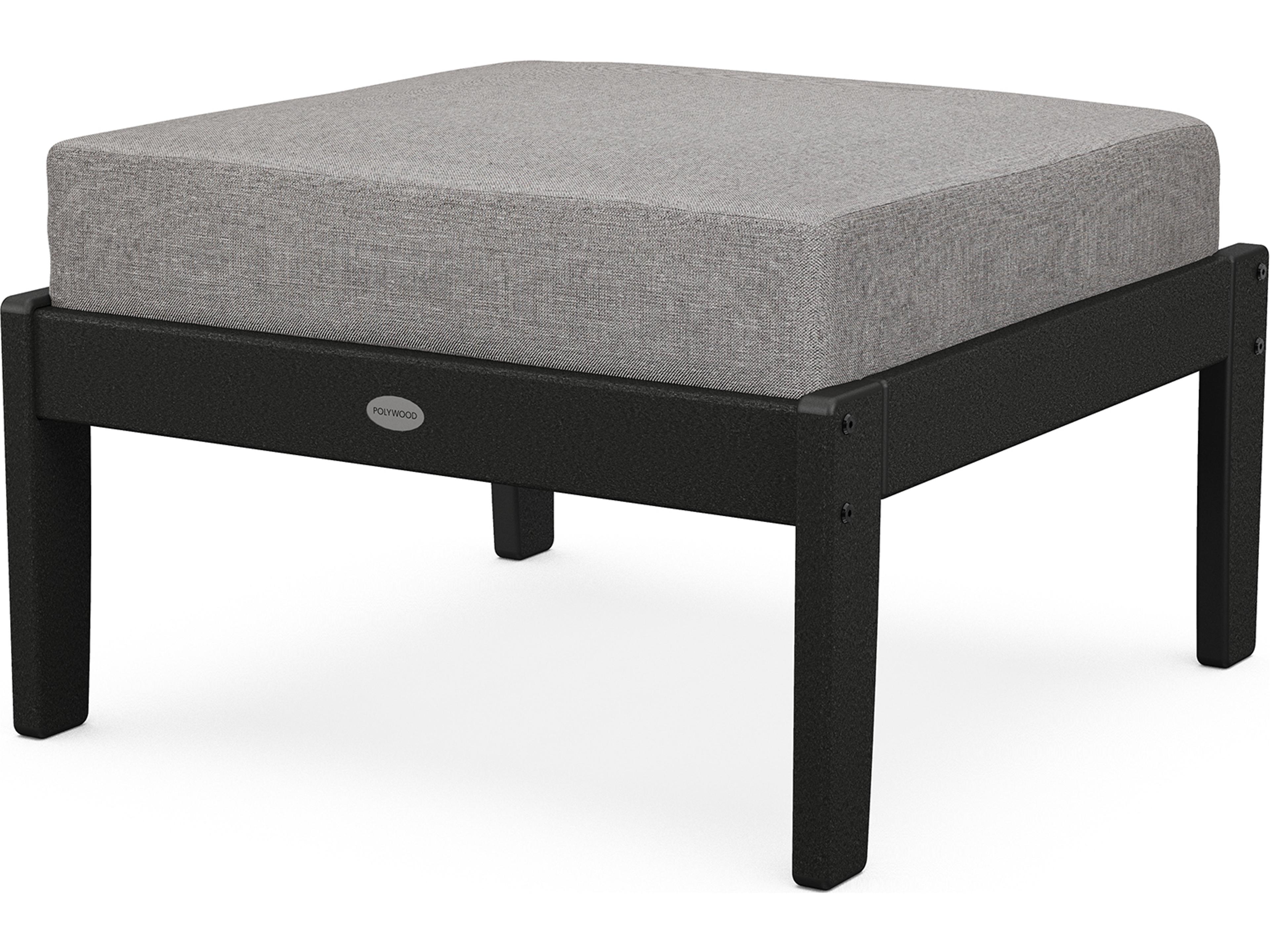 Braxton Recycled Plastic Cushion Outdoor Ottoman