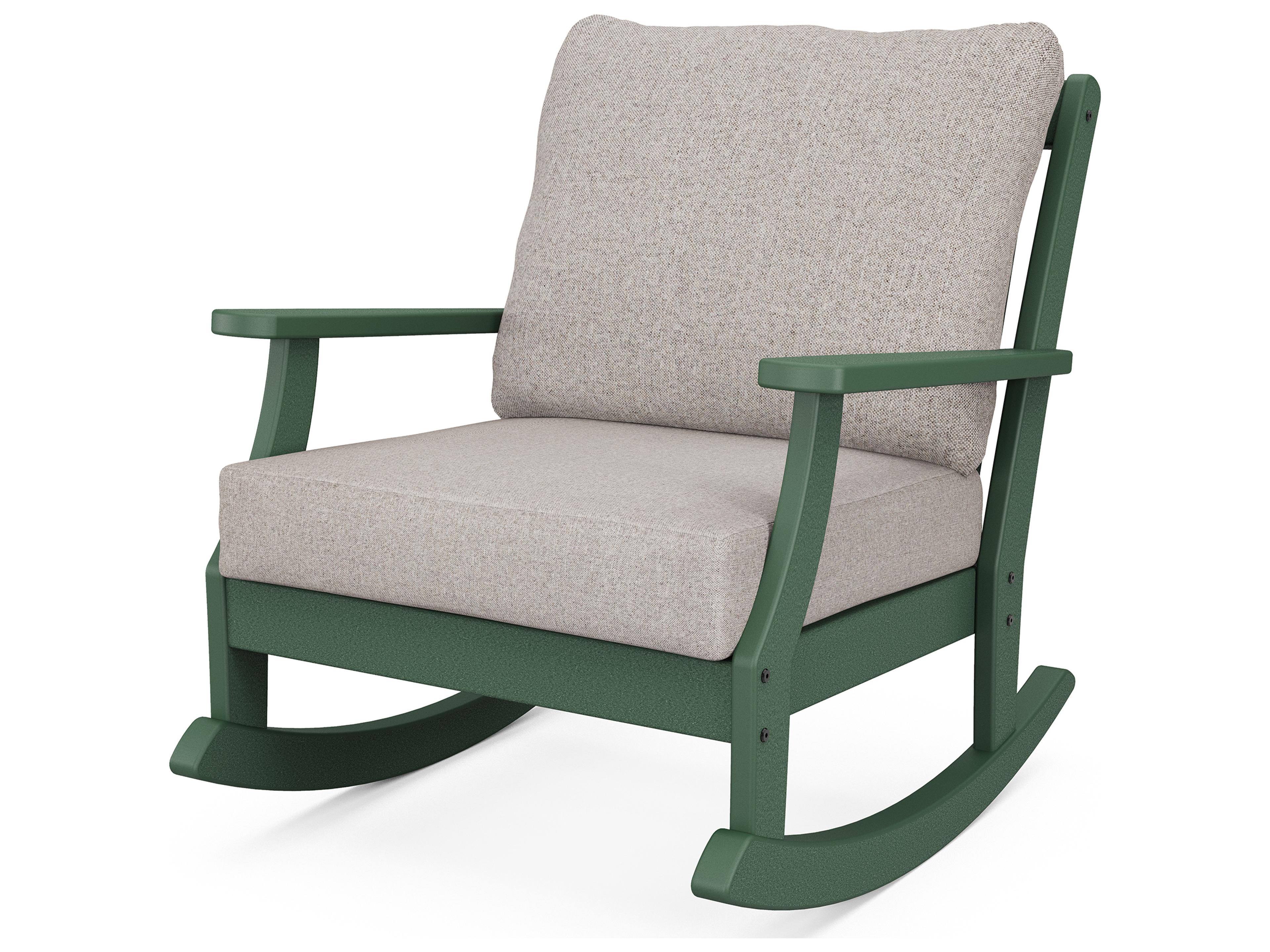 POLYWOOD® Braxton Deep Seating Recycled Plastic Rocking Patio Lounge Chair