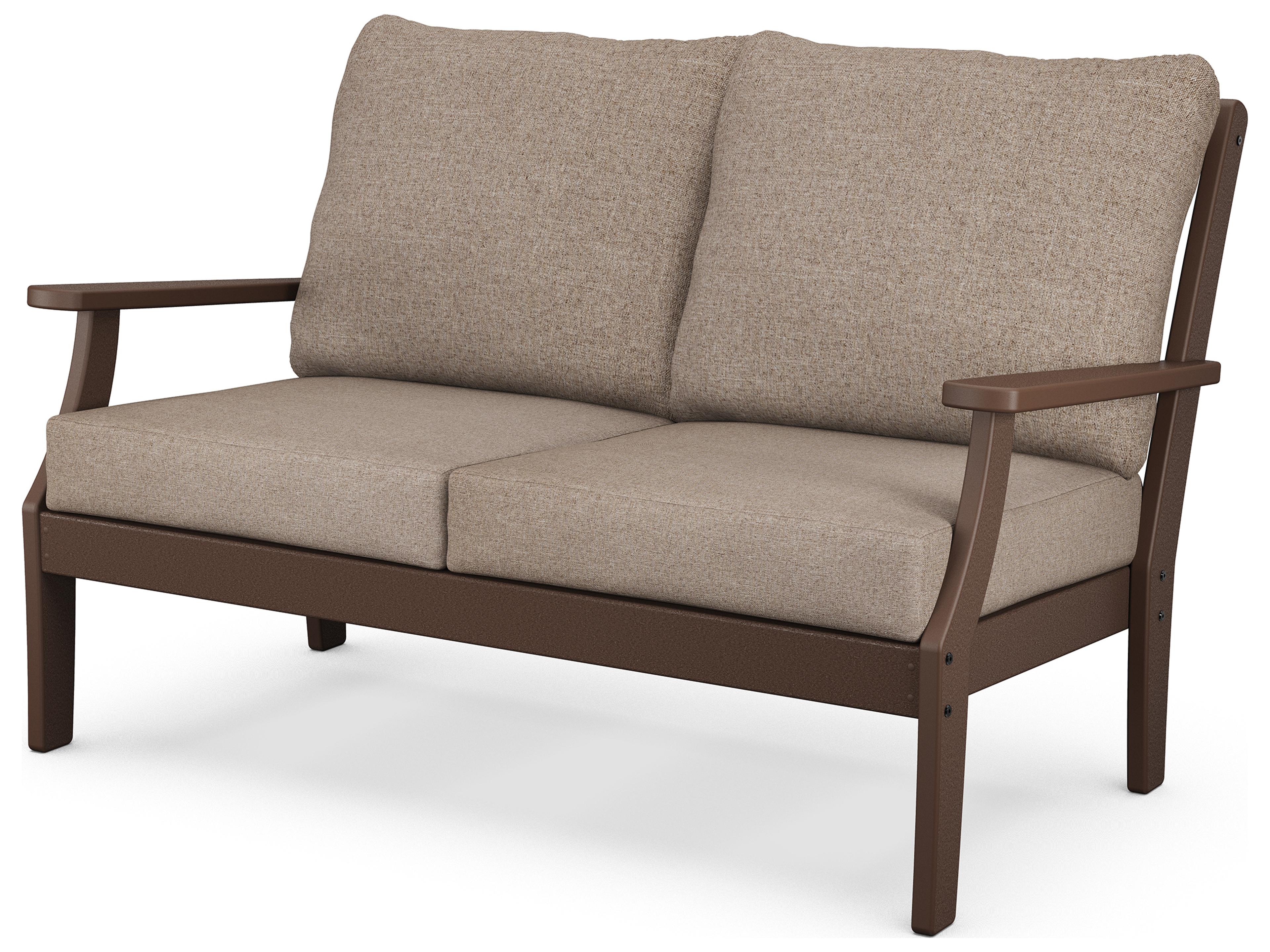 POLYWOOD® Braxton Recycled Plastic Cushion Outdoor Loveseat