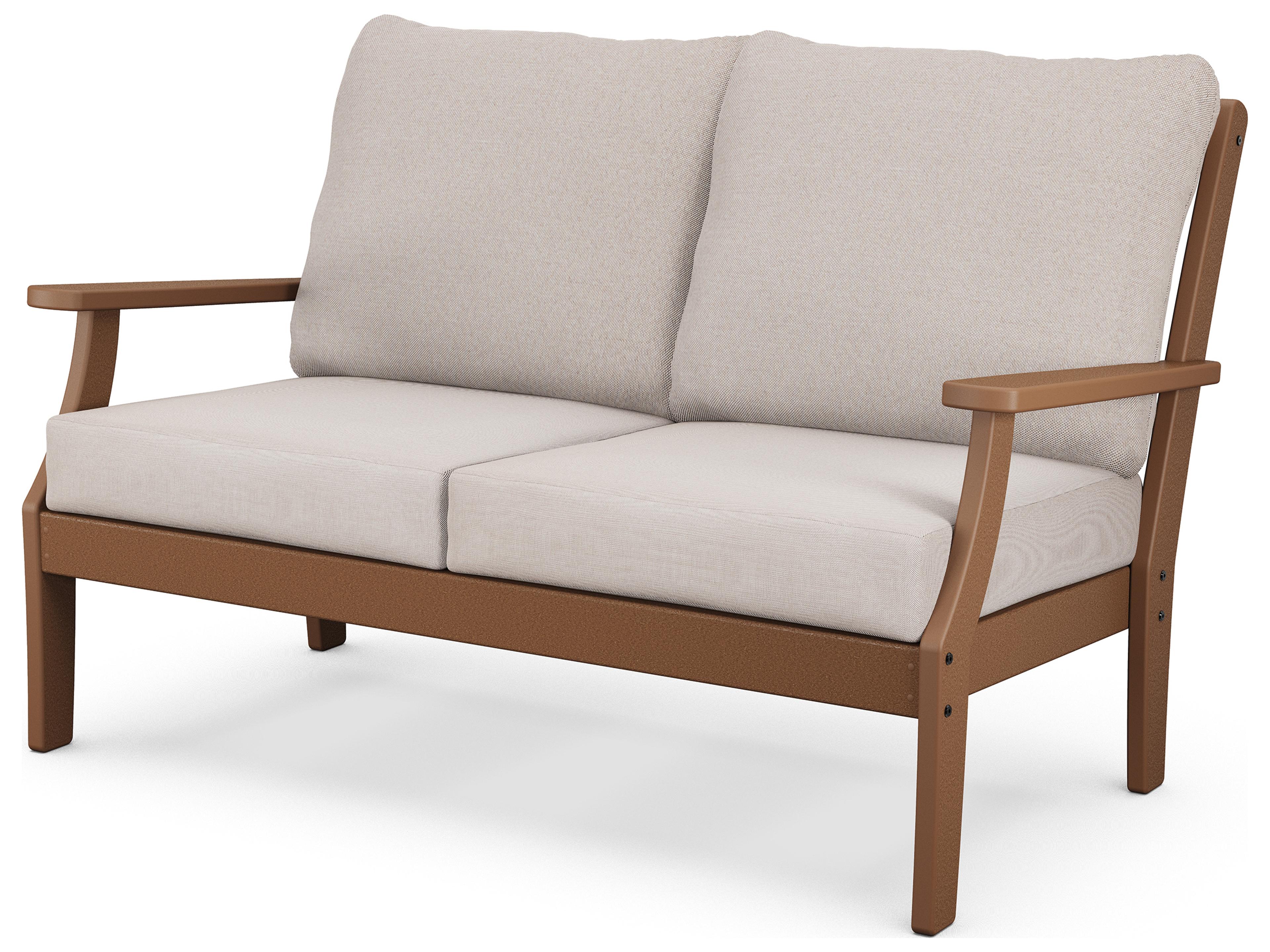 POLYWOOD® Braxton Recycled Plastic Cushion Outdoor Loveseat