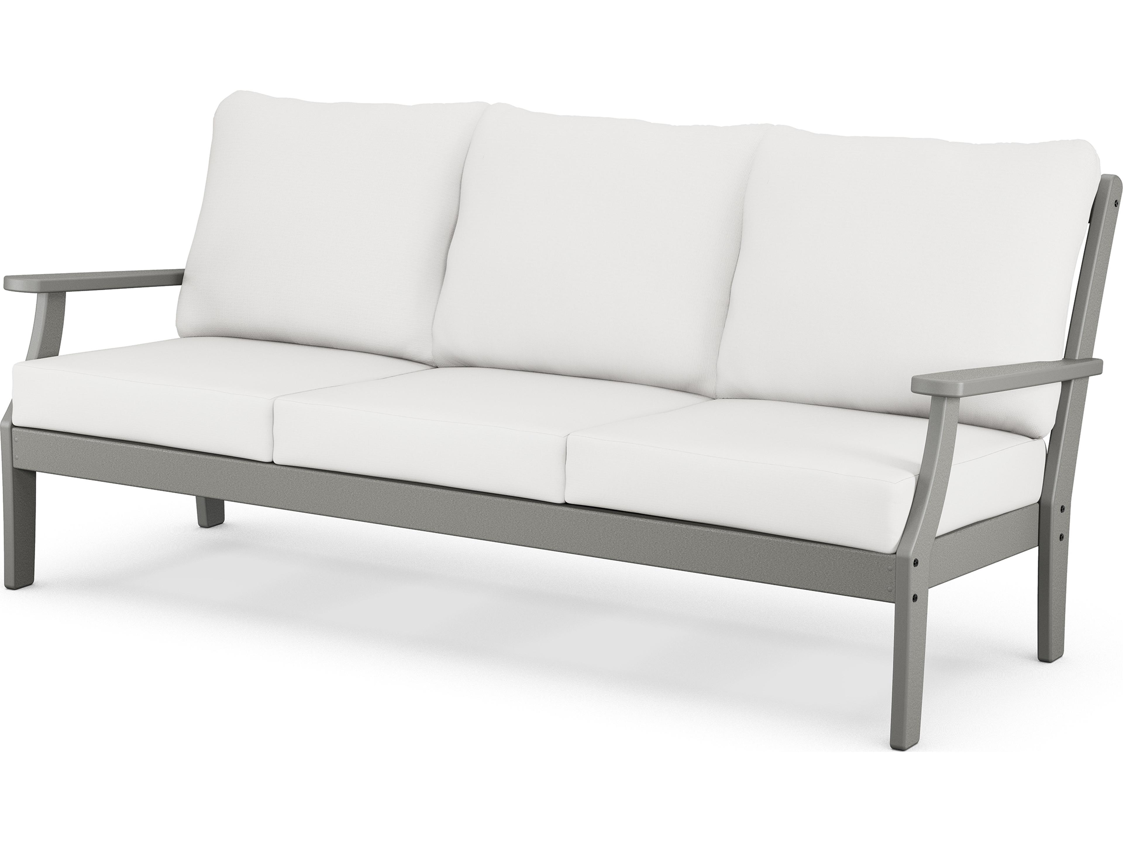 POLYWOOD® Braxton Recycled Plastic Cushion Patio Sofa