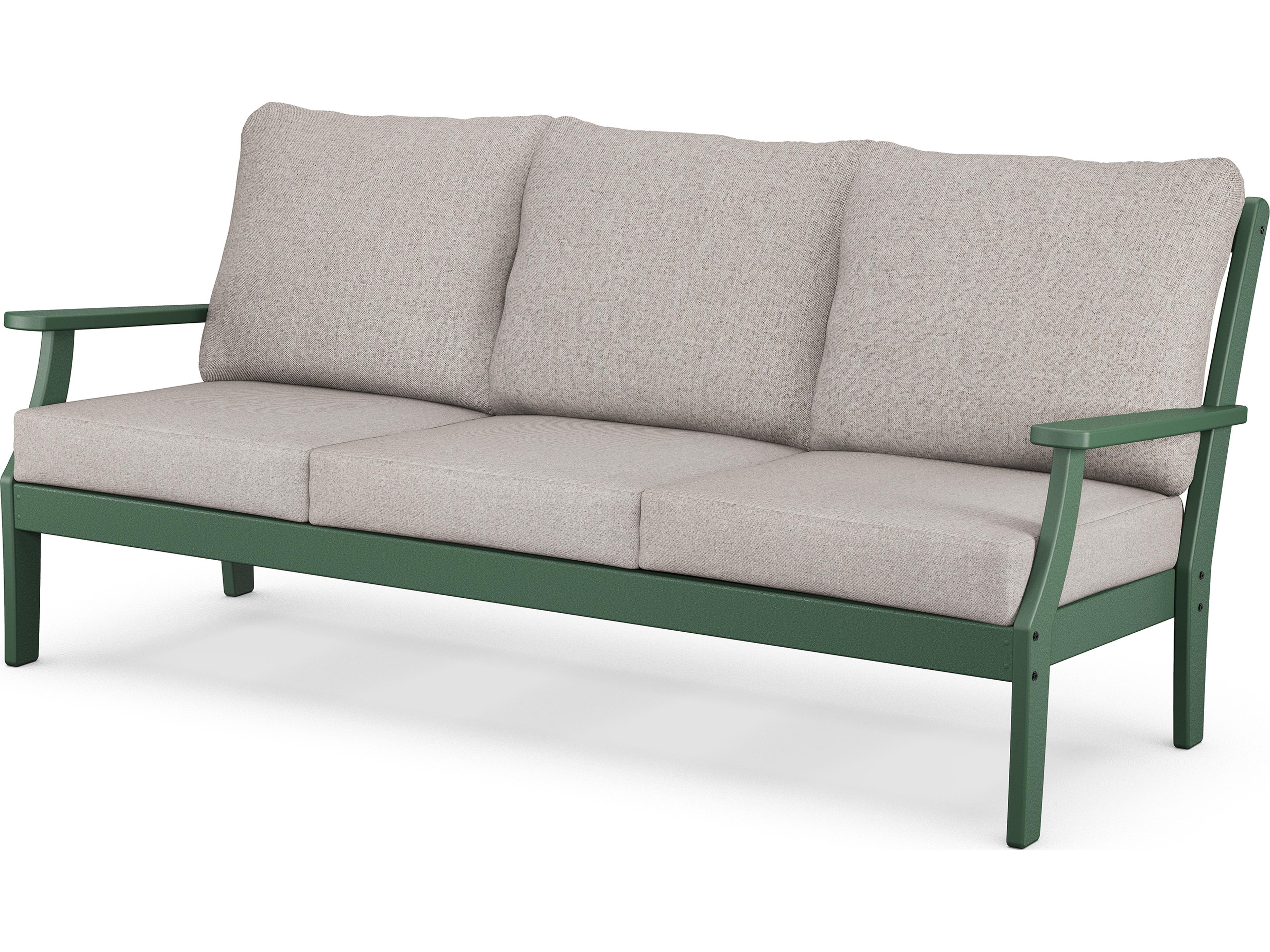 POLYWOOD® Braxton Recycled Plastic Cushion Patio Sofa